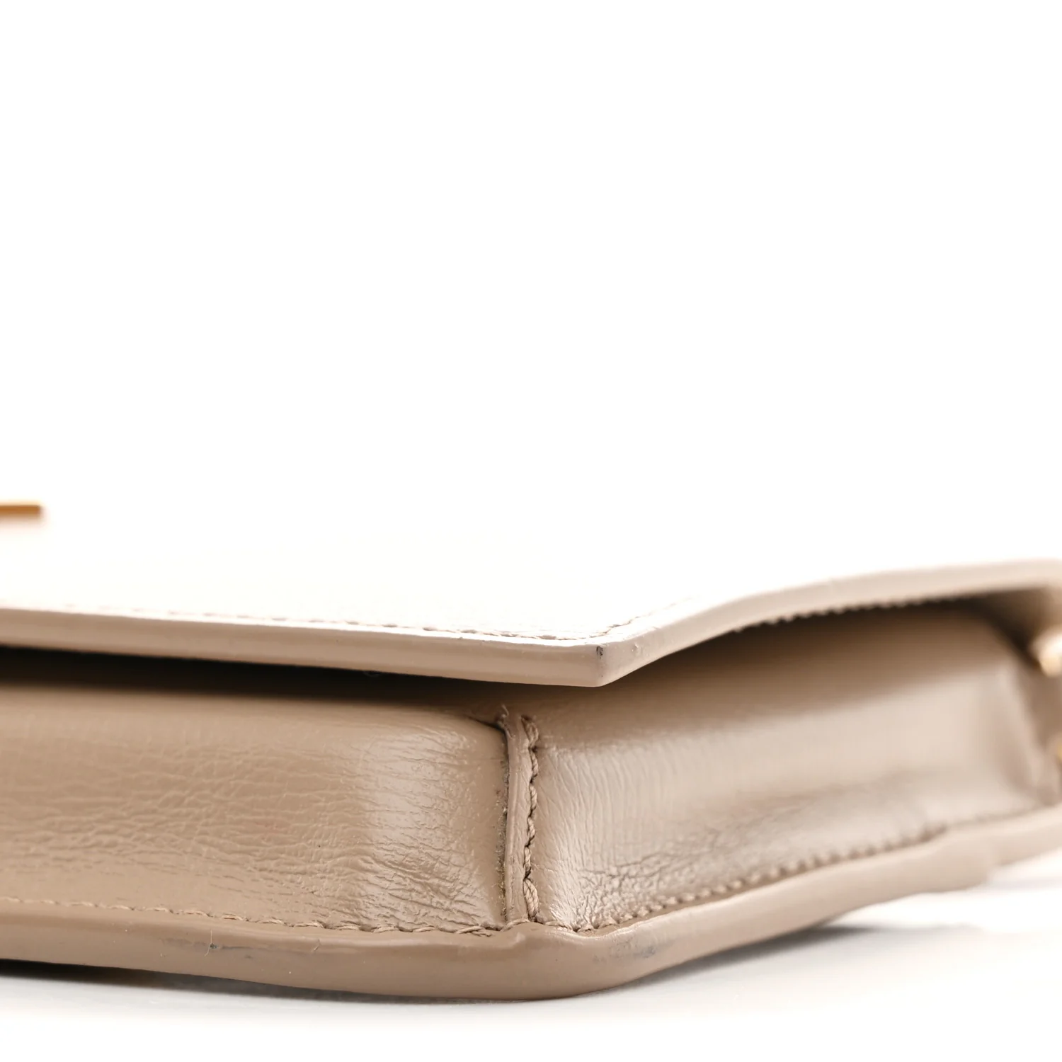 Smooth Calfskin Monogram Phone Holder Crossbody Dark Beige - Image 8