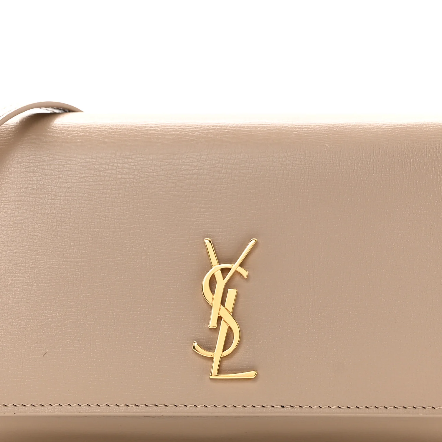 Smooth Calfskin Monogram Phone Holder Crossbody Dark Beige - Image 7