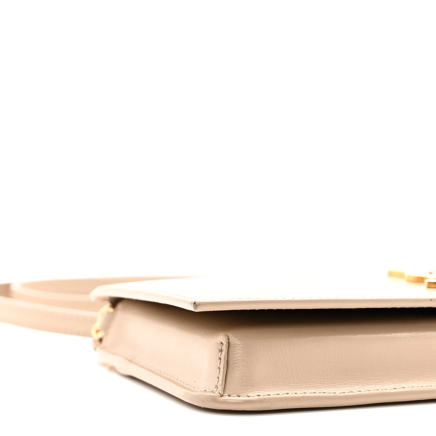 Smooth Calfskin Monogram Phone Holder Crossbody Dark Beige - Image 8