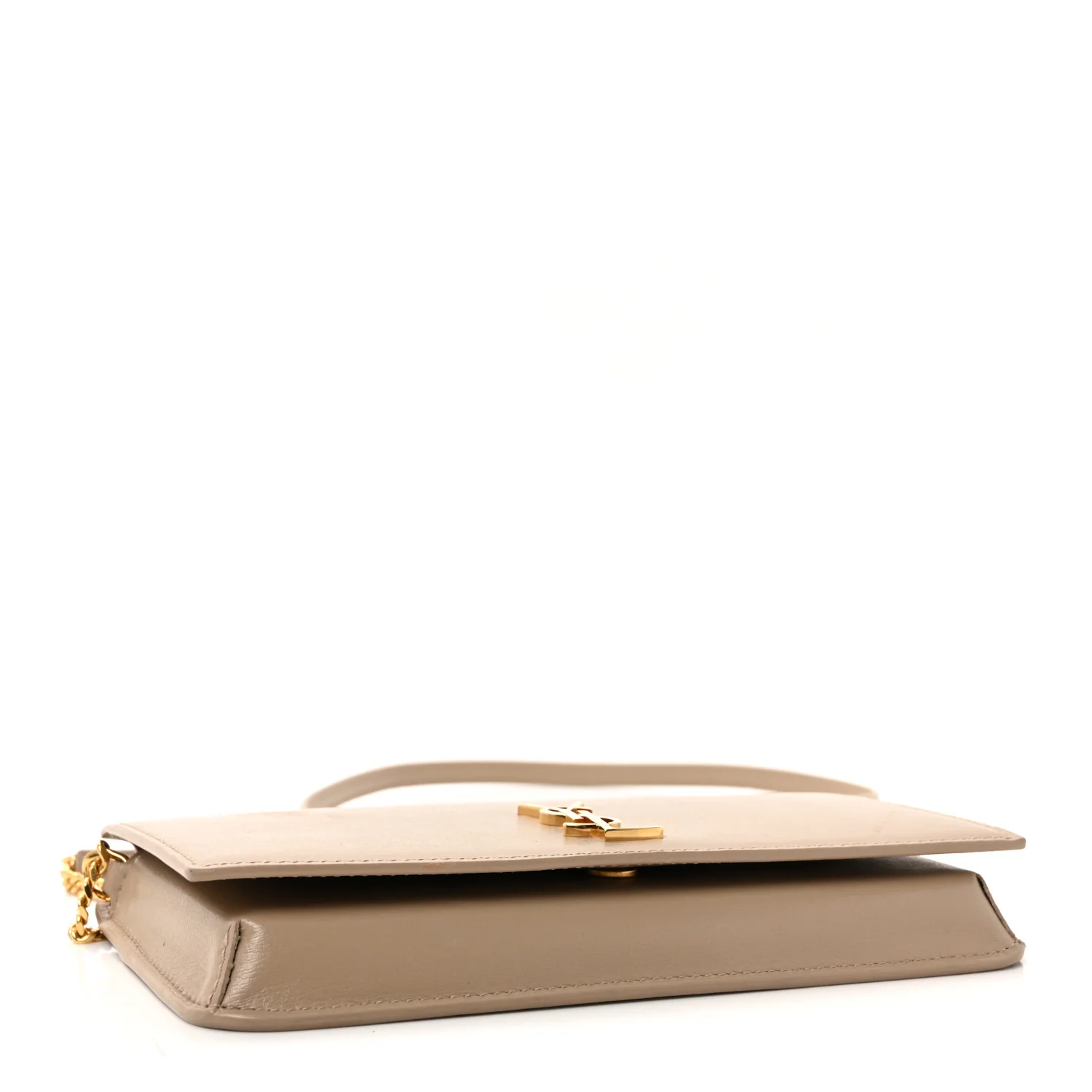 Smooth Calfskin Monogram Phone Holder Crossbody Dark Beige - Image 4