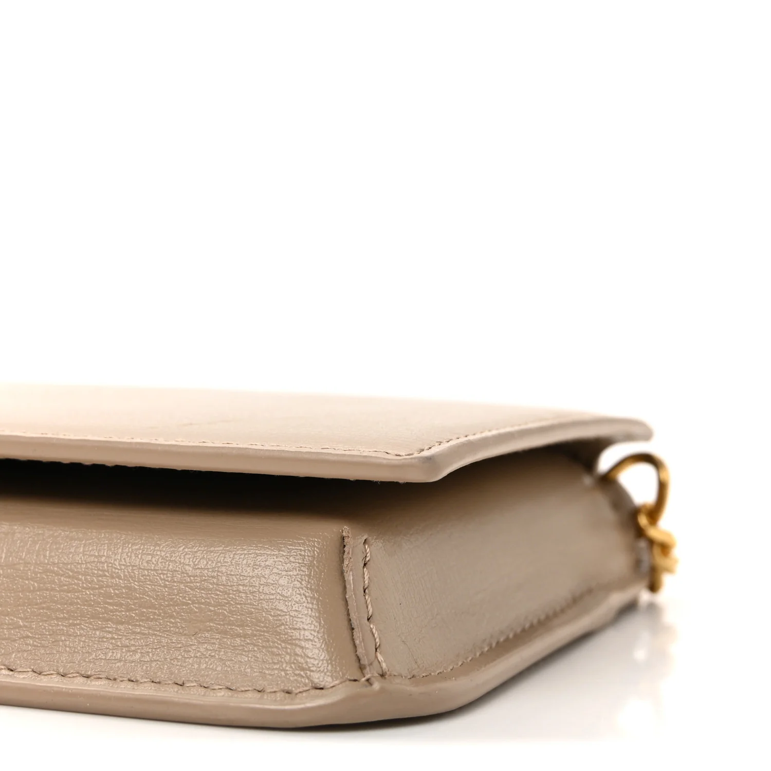 Smooth Calfskin Monogram Phone Holder Crossbody Dark Beige - Image 9
