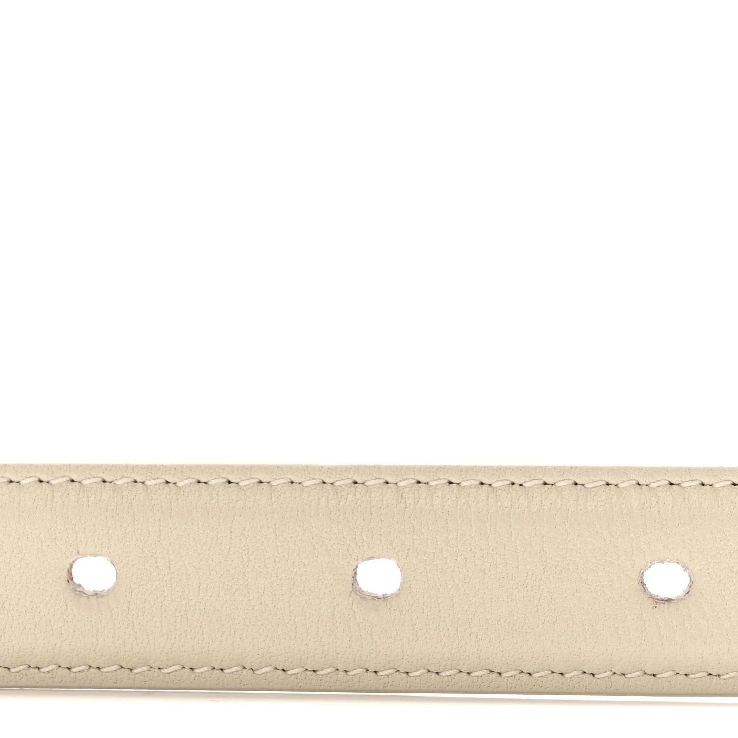 Smooth Calfskin Monogram Square Buckle Belt 80 32 Crema Soft - Image 3