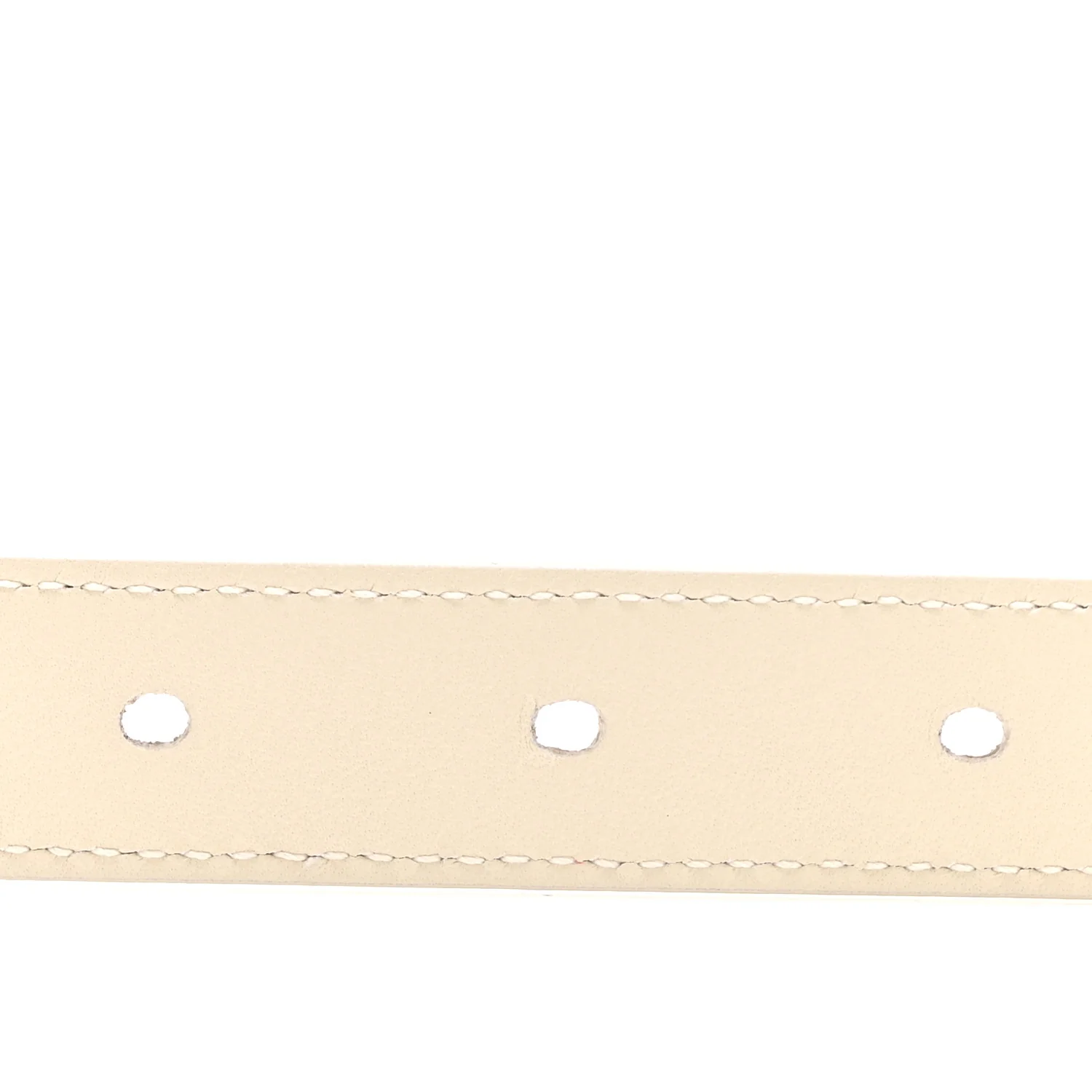 Smooth Calfskin Monogram Square Buckle Belt 80 32 Crema Soft - Image 4