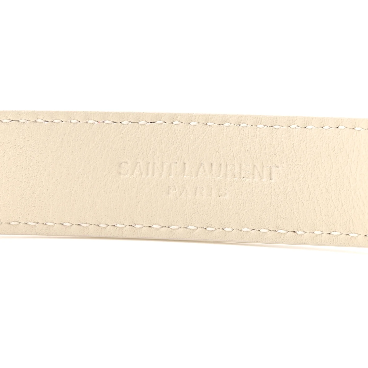 Smooth Calfskin Monogram Square Buckle Belt 80 32 Crema Soft - Image 5
