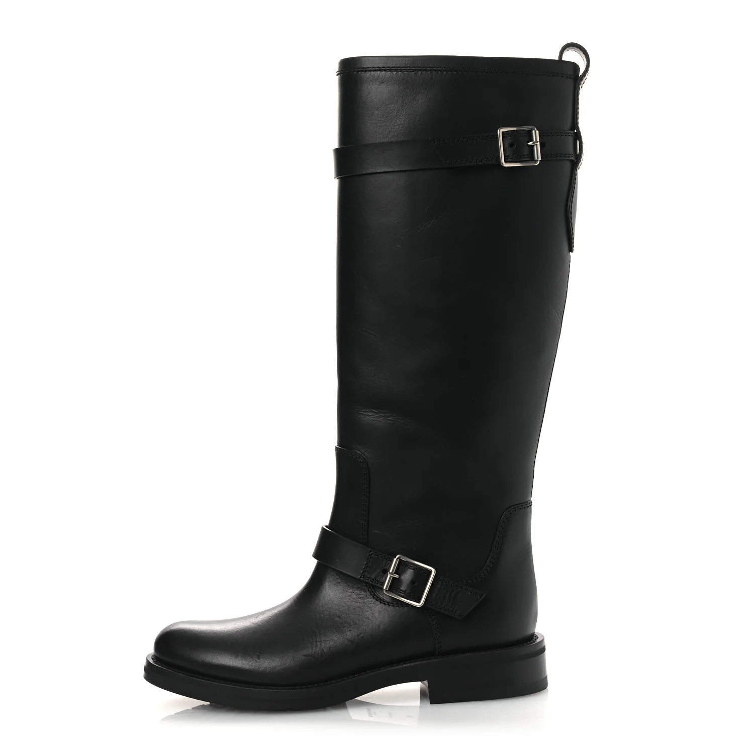Smooth Calfskin River Boots 38 Black