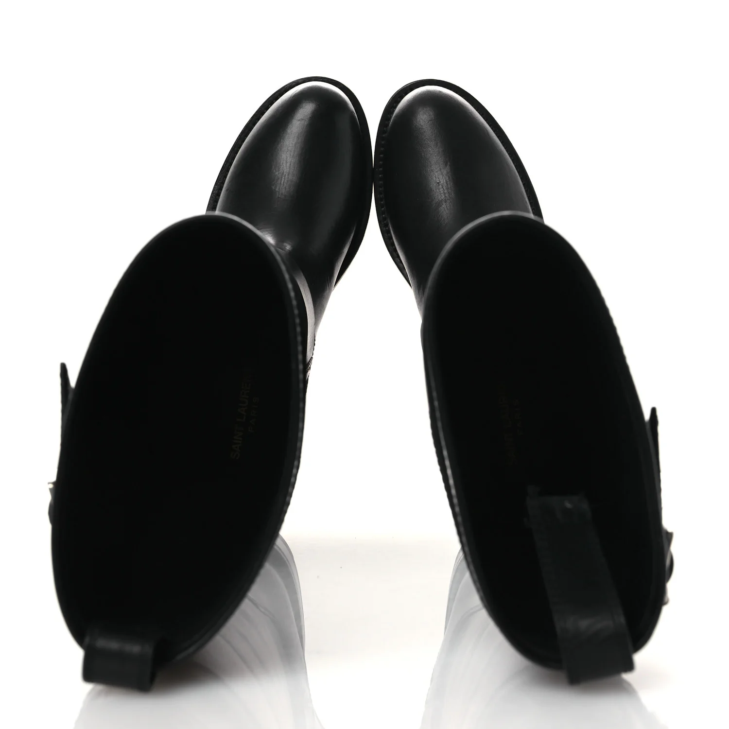 Smooth Calfskin River Boots 38 Black - Image 2