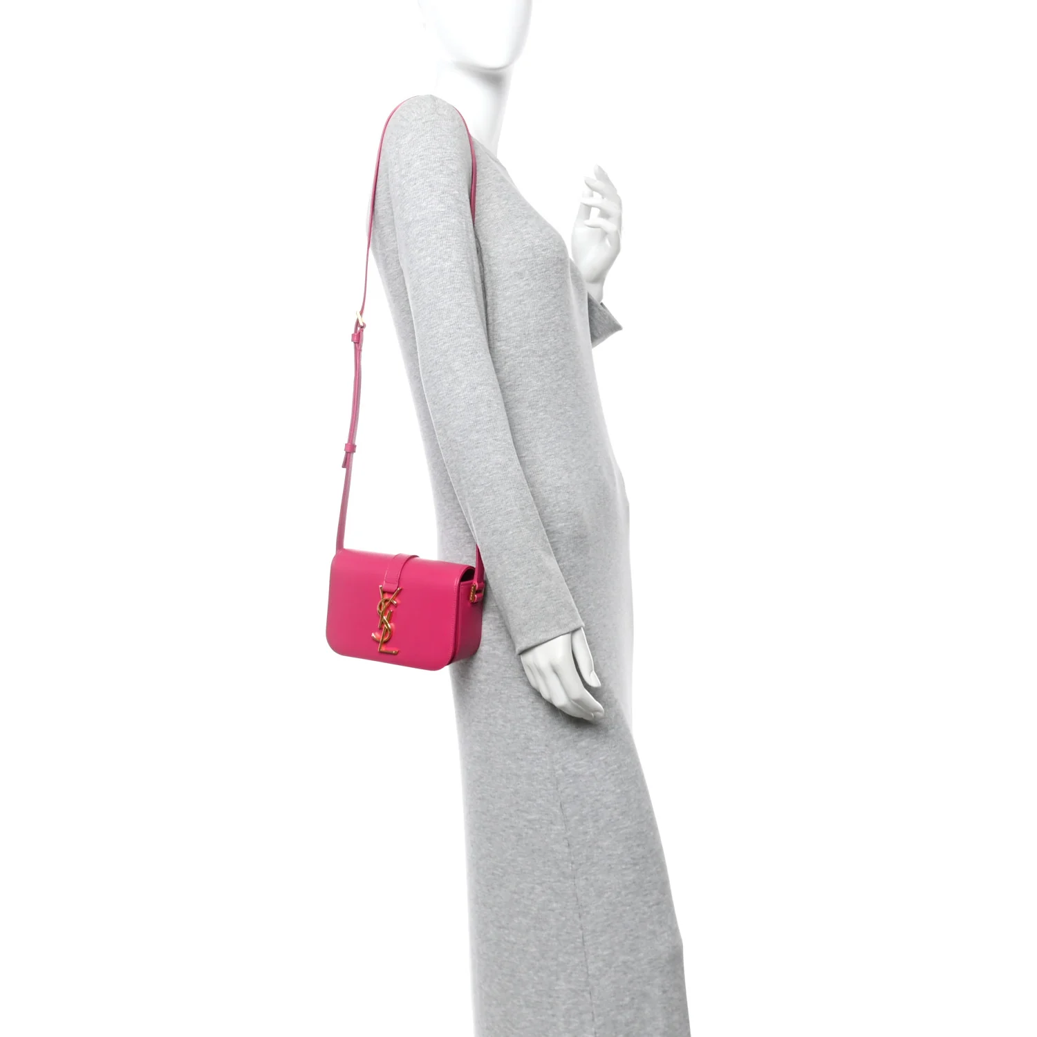 Smooth Calfskin Small Classic Monogram Universite Bag Fuchsia - Image 2