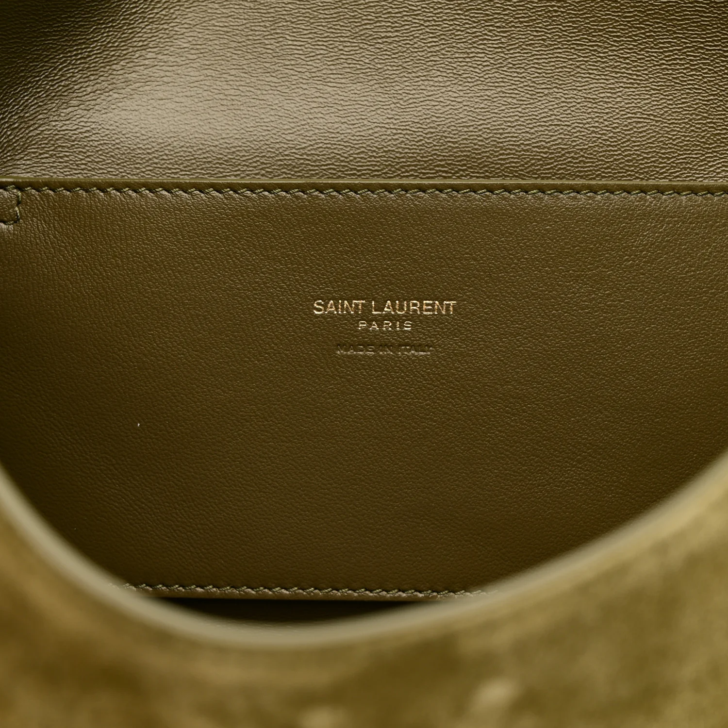 Smooth Calfskin Suede Small Reversible Monogram Kate Satchel Loden Green - Image 6