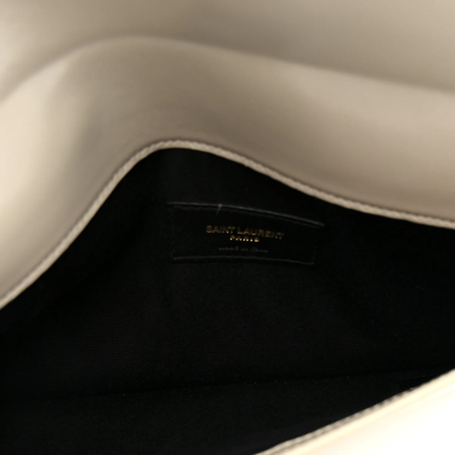 Smooth Shiny Calfskin Uptown Pouch Blanc Vintage - Image 5