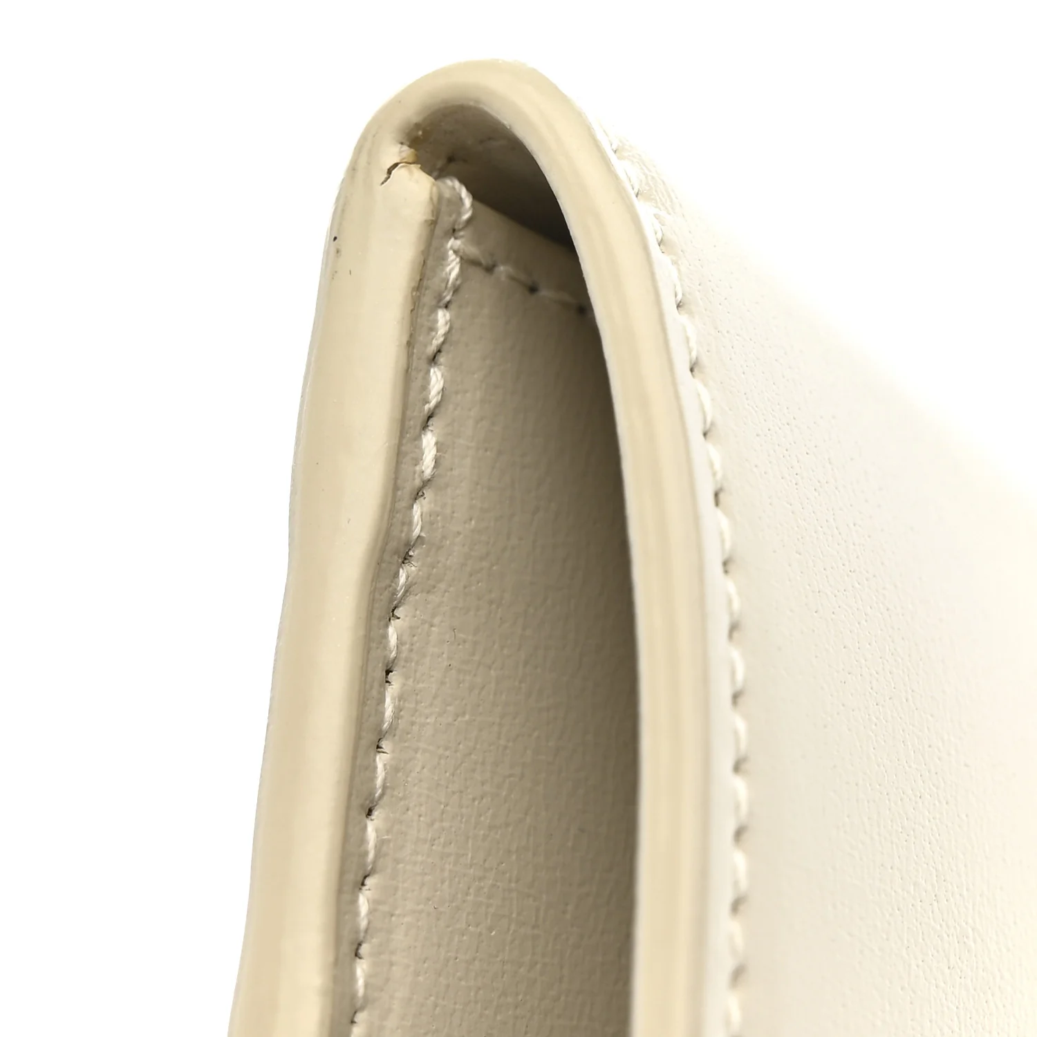 Smooth Shiny Calfskin Uptown Pouch Blanc Vintage - Image 9