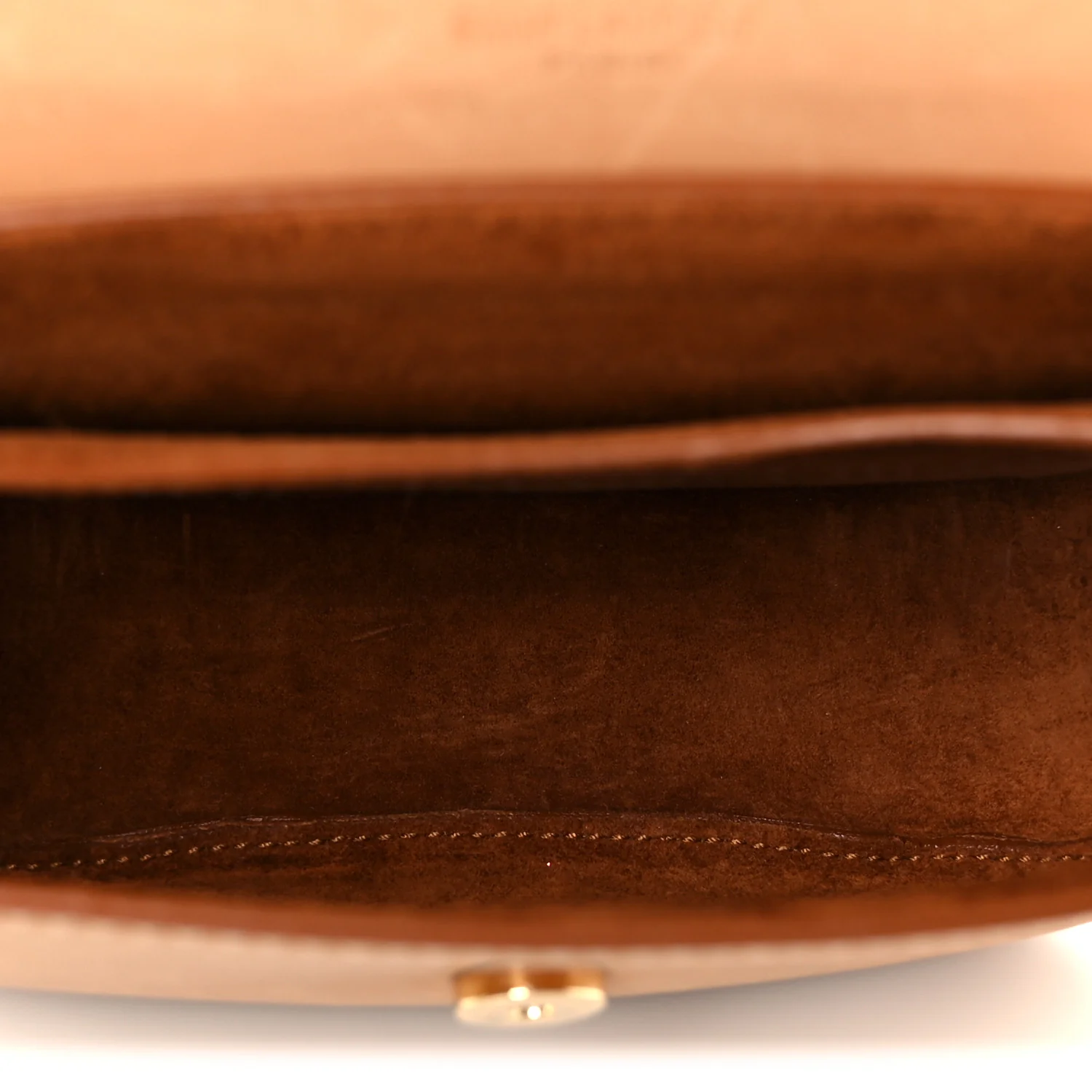 Smooth Vintage Calfskin Small Kaia Satchel Brown Gold - Image 5
