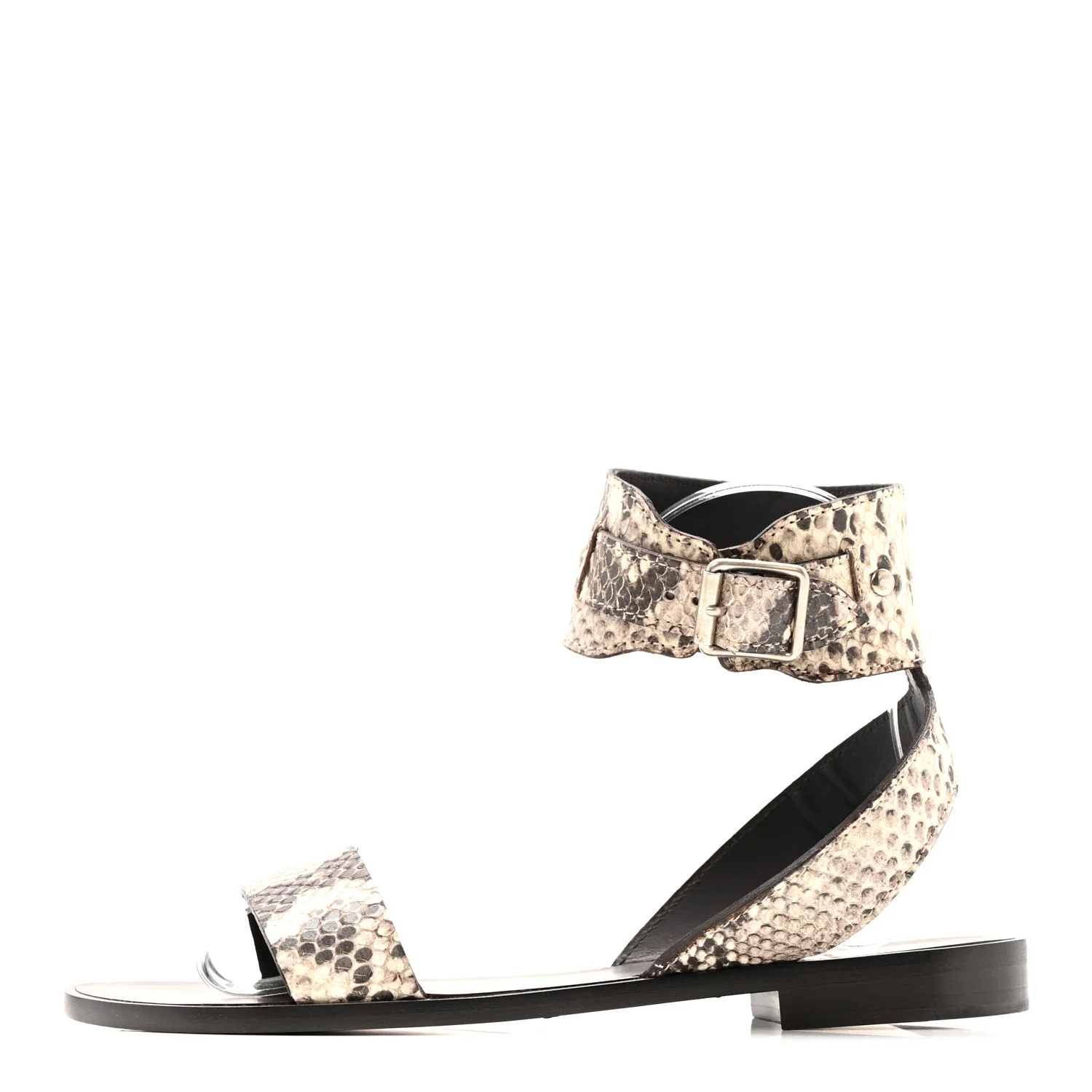 Snakeskin Ankle Strap Sandals 36.5 Roccia