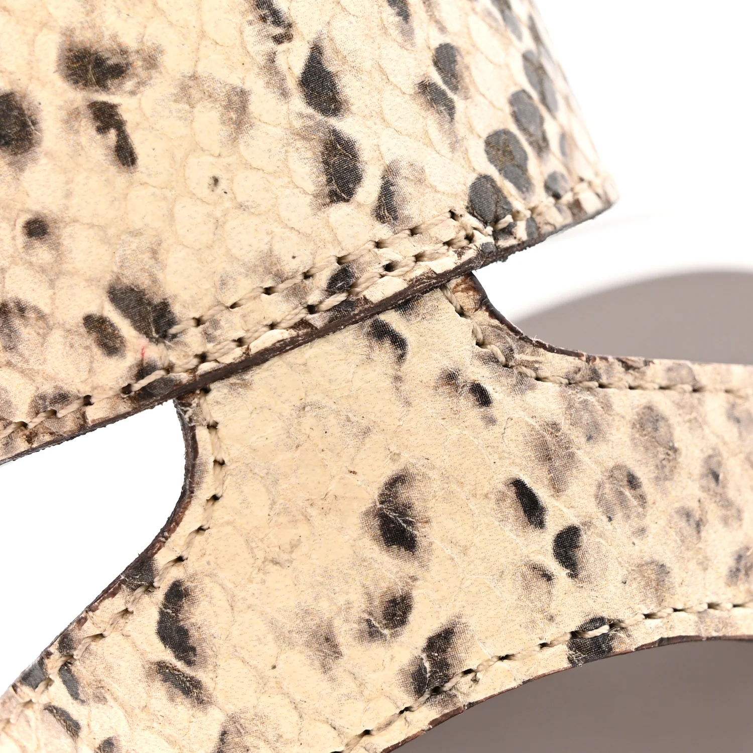 Snakeskin Ankle Strap Sandals 36.5 Roccia - Image 26