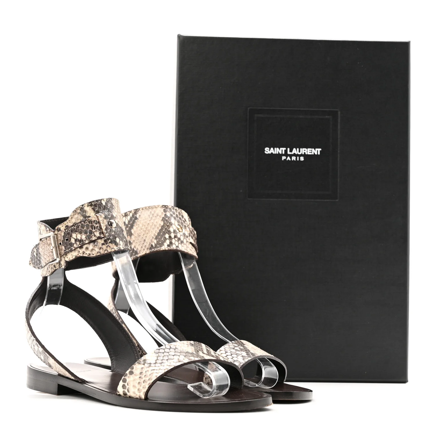 Snakeskin Ankle Strap Sandals 36.5 Roccia - Image 31