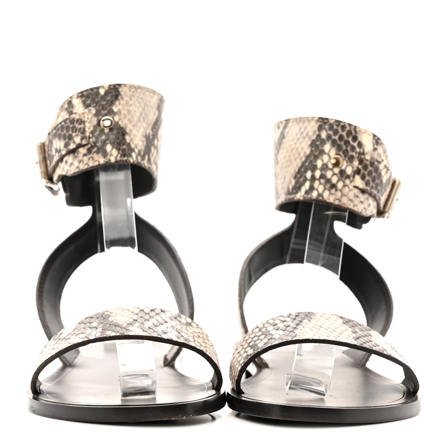 Snakeskin Ankle Strap Sandals 36.5 Roccia - Image 5