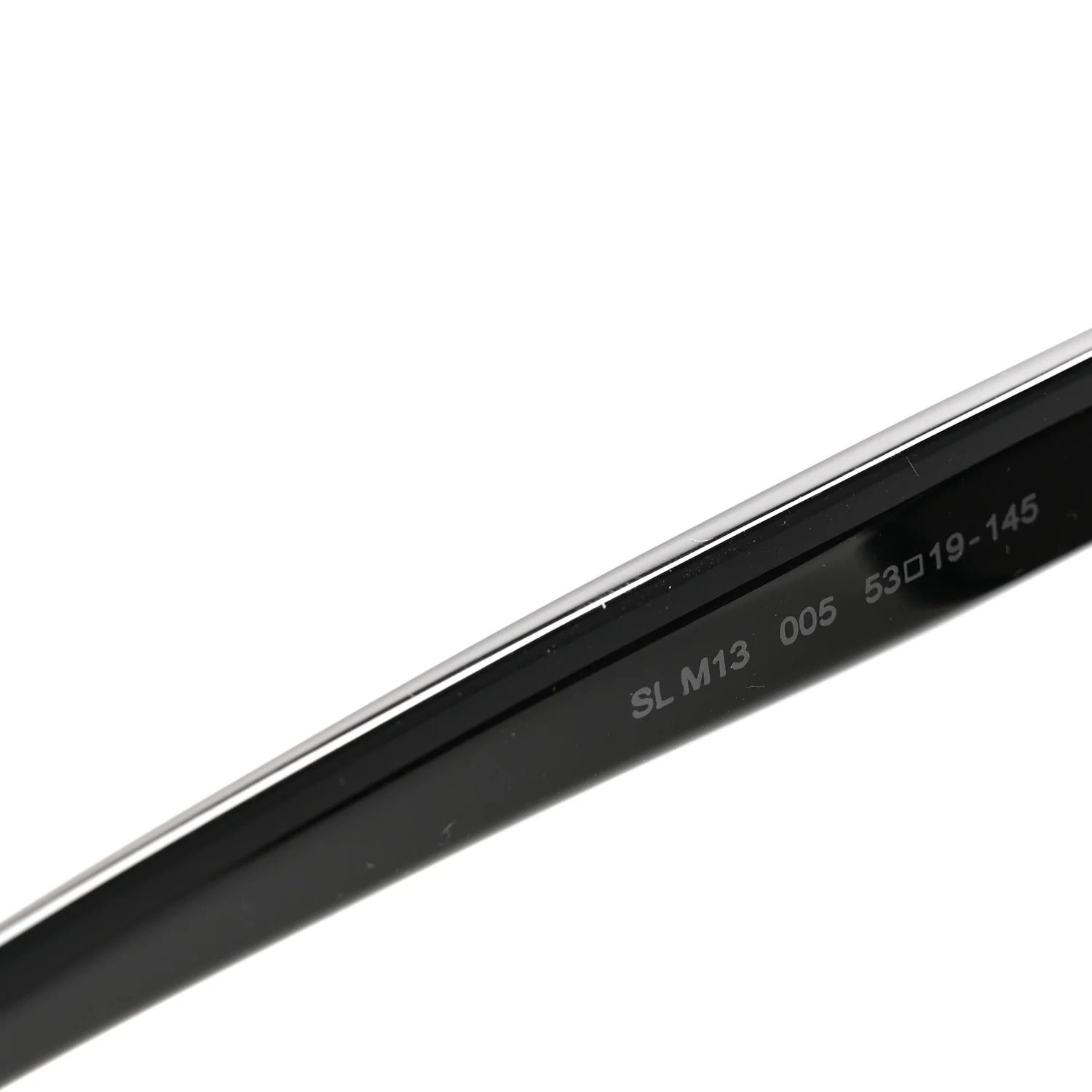Square Acetate SLM13 Sunglasses Black - Image 7