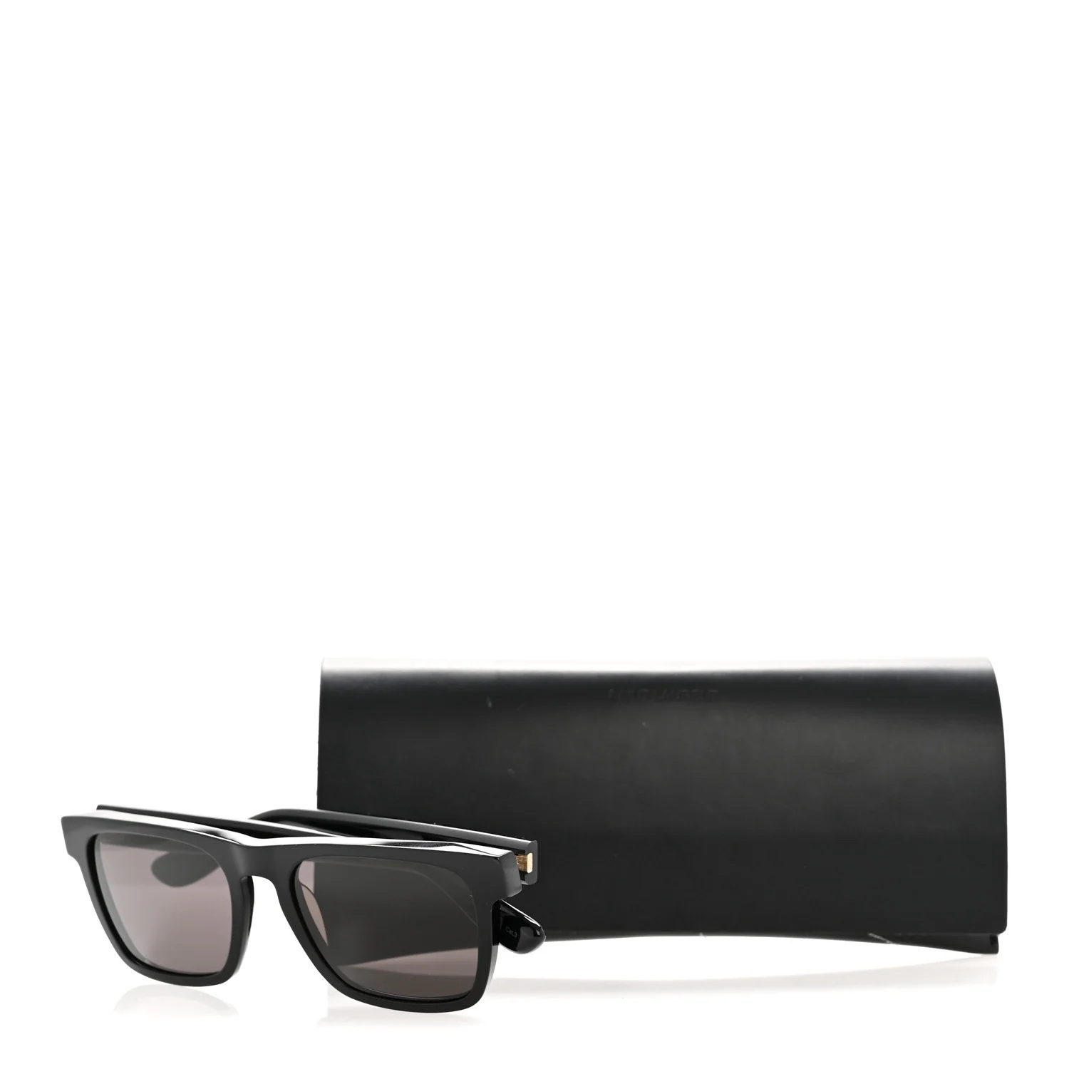 Square Acetate SLM13 Sunglasses Black - Image 8