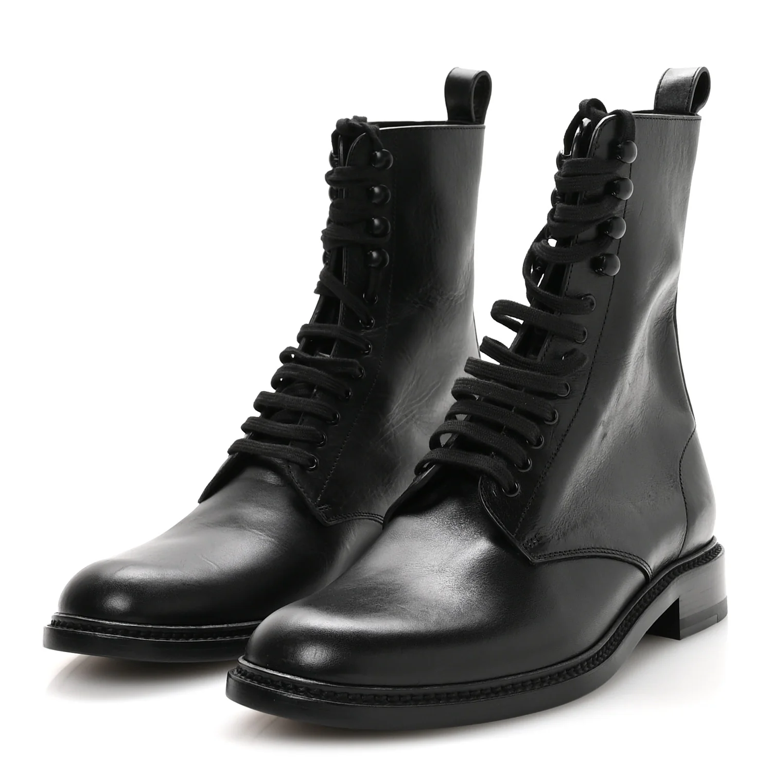 Stalker Lambskin Mens Army 20 Lace Up Boots 40 Black - Image 4