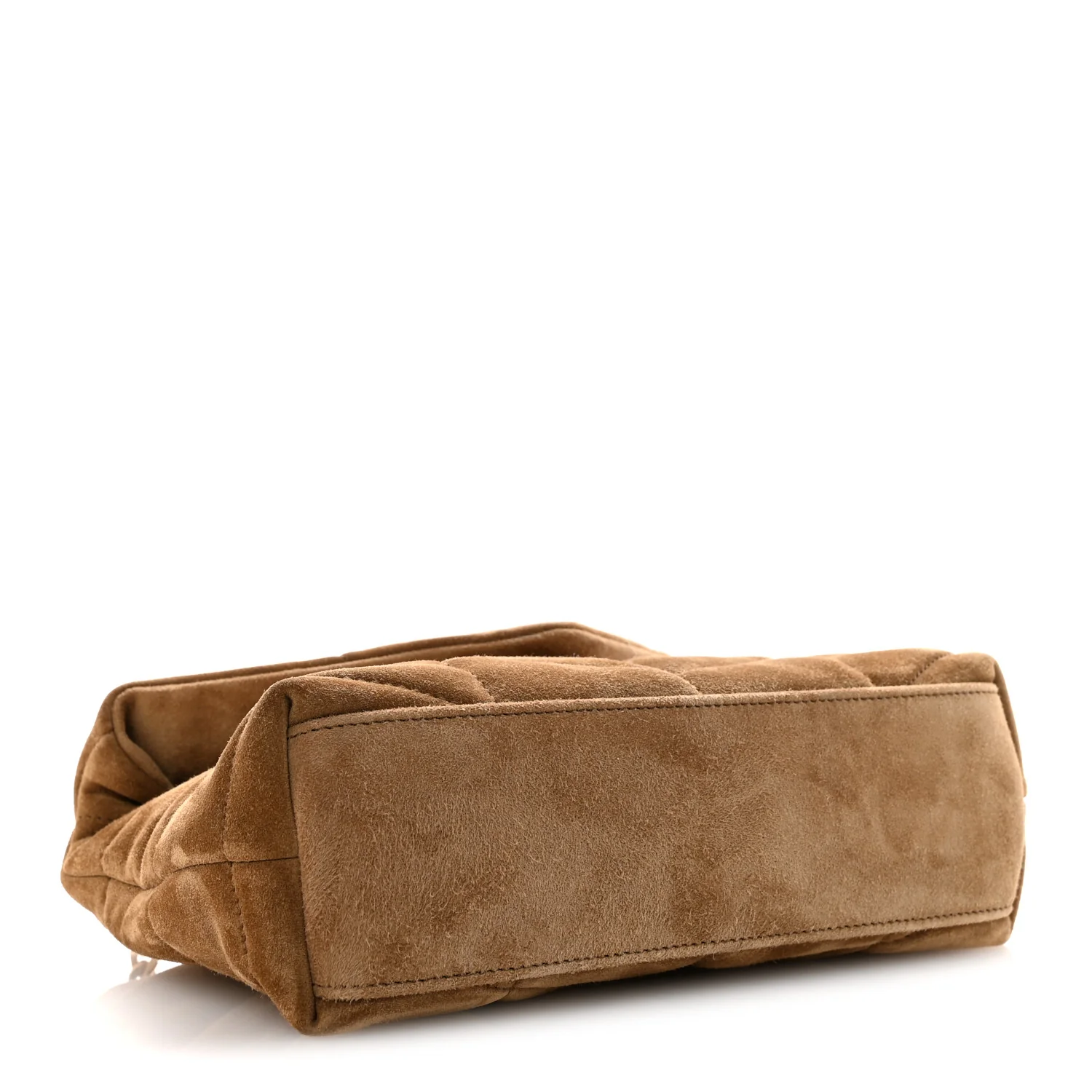 Suede Calfskin Quilted Toy Loulou Puffer Monogram Chain Satchel Golden Leaf - Image 4
