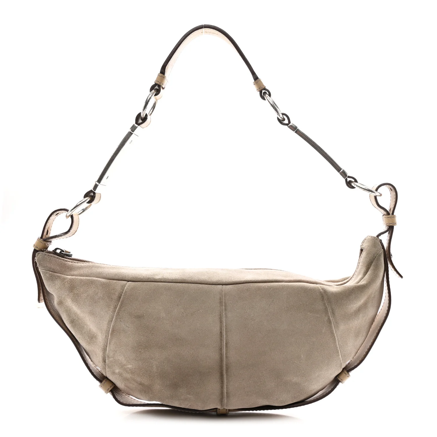 Suede Calfskin Small Hobo Beige