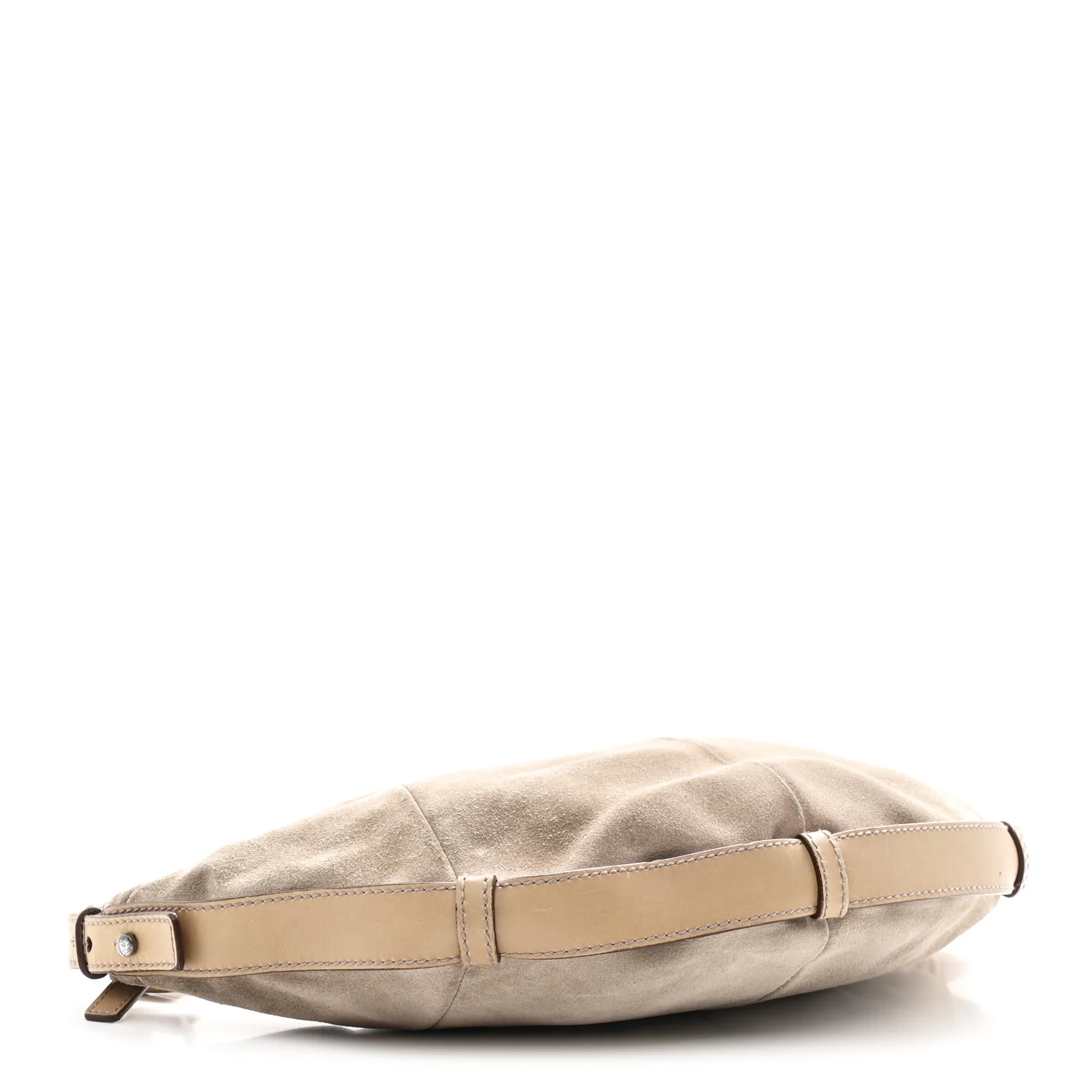 Suede Calfskin Small Hobo Beige - Image 4
