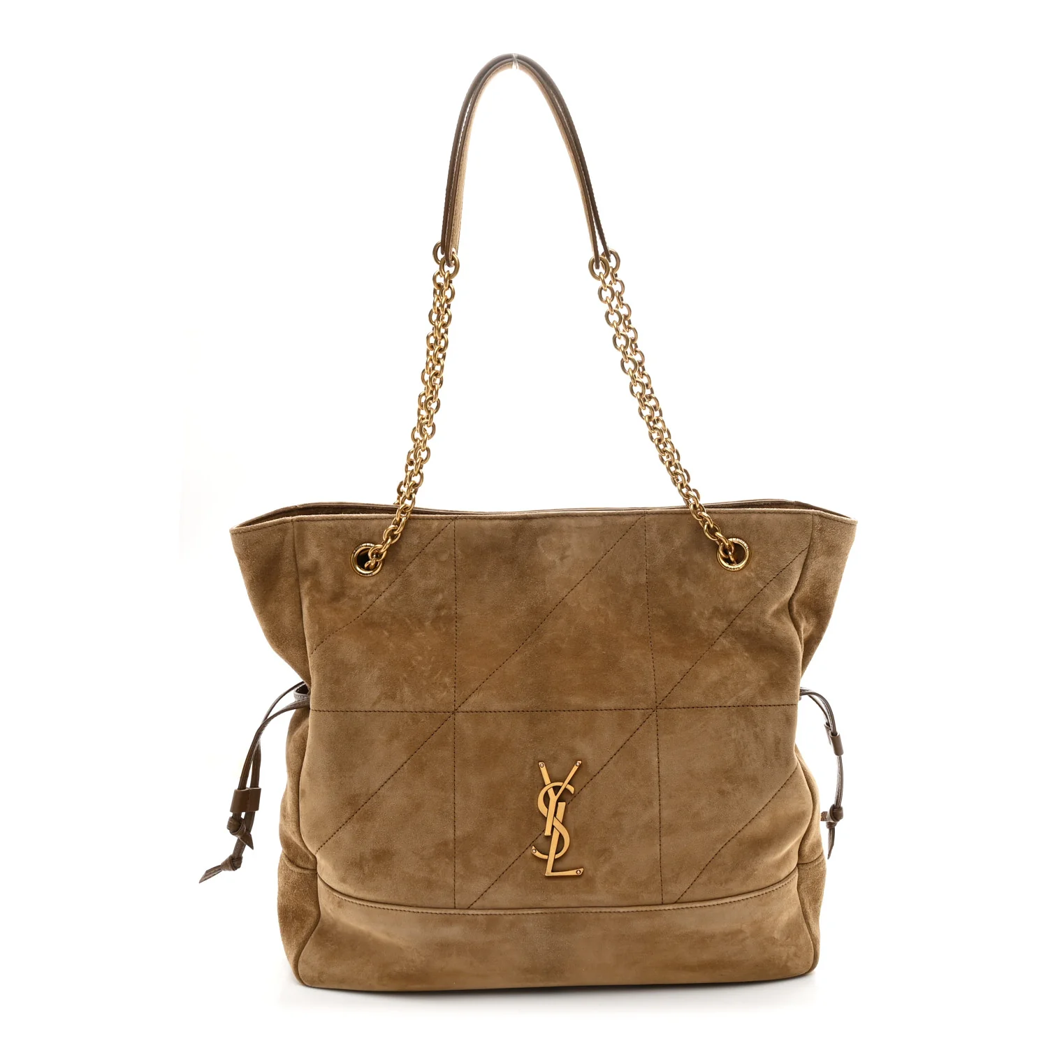 Suede Jamie Medium Shopping Tote Golden Leaf
