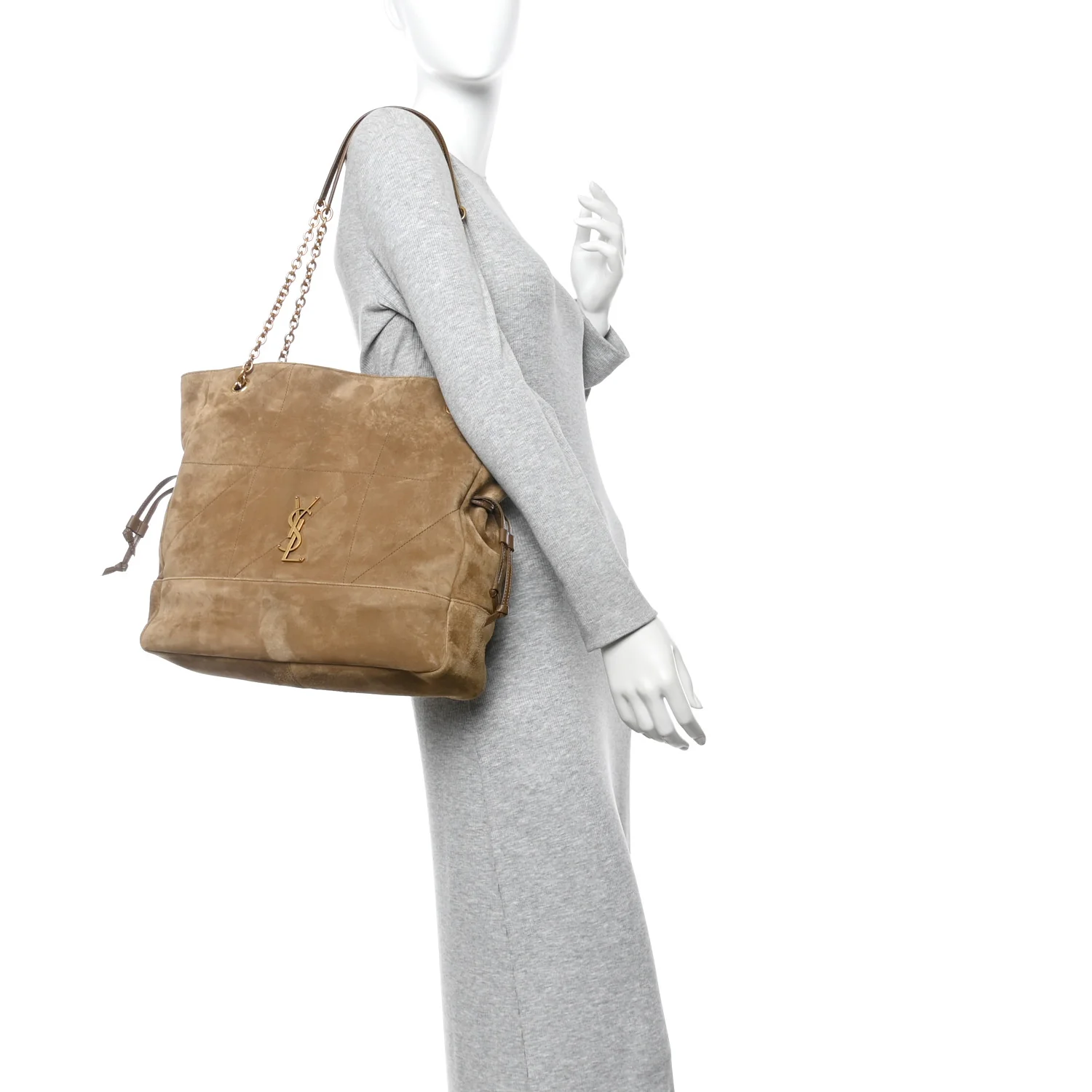 Suede Jamie Medium Shopping Tote Golden Leaf - Image 2