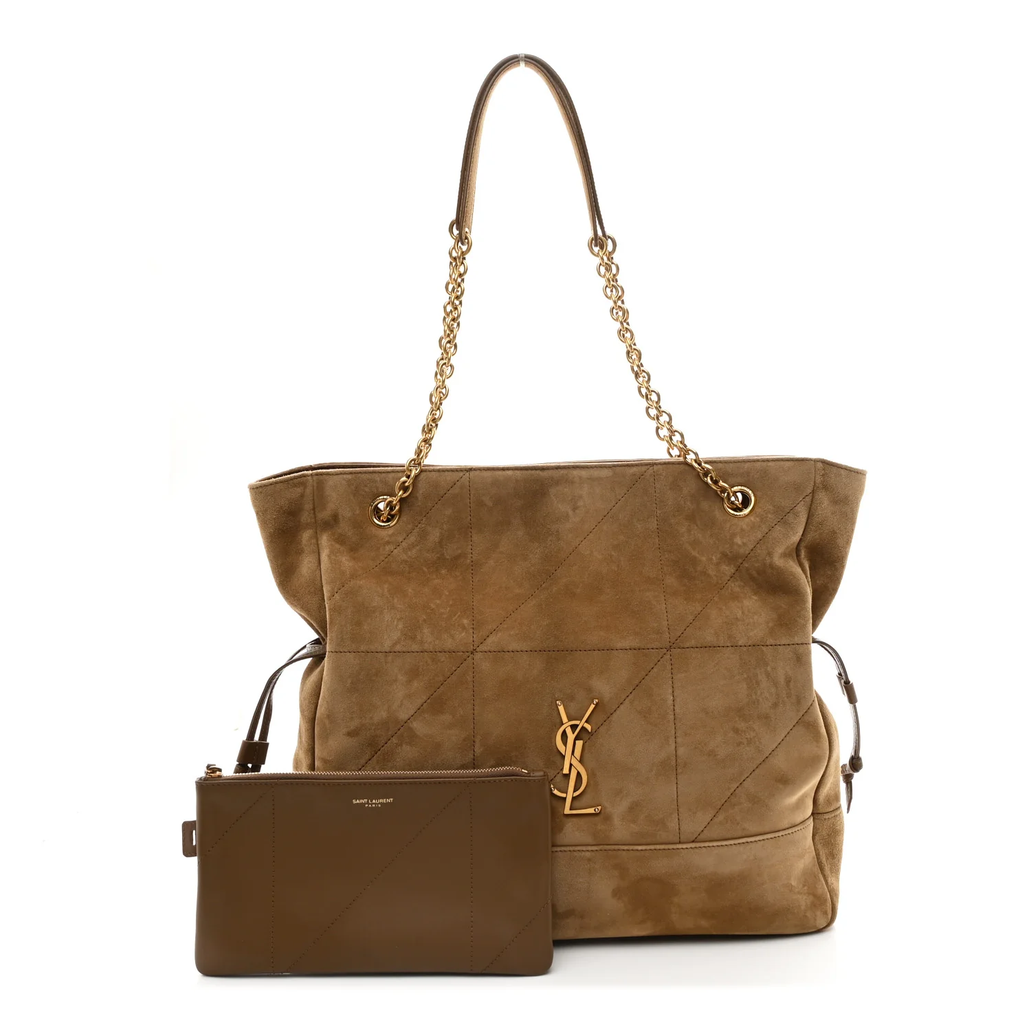 Suede Jamie Medium Shopping Tote Golden Leaf - Image 3