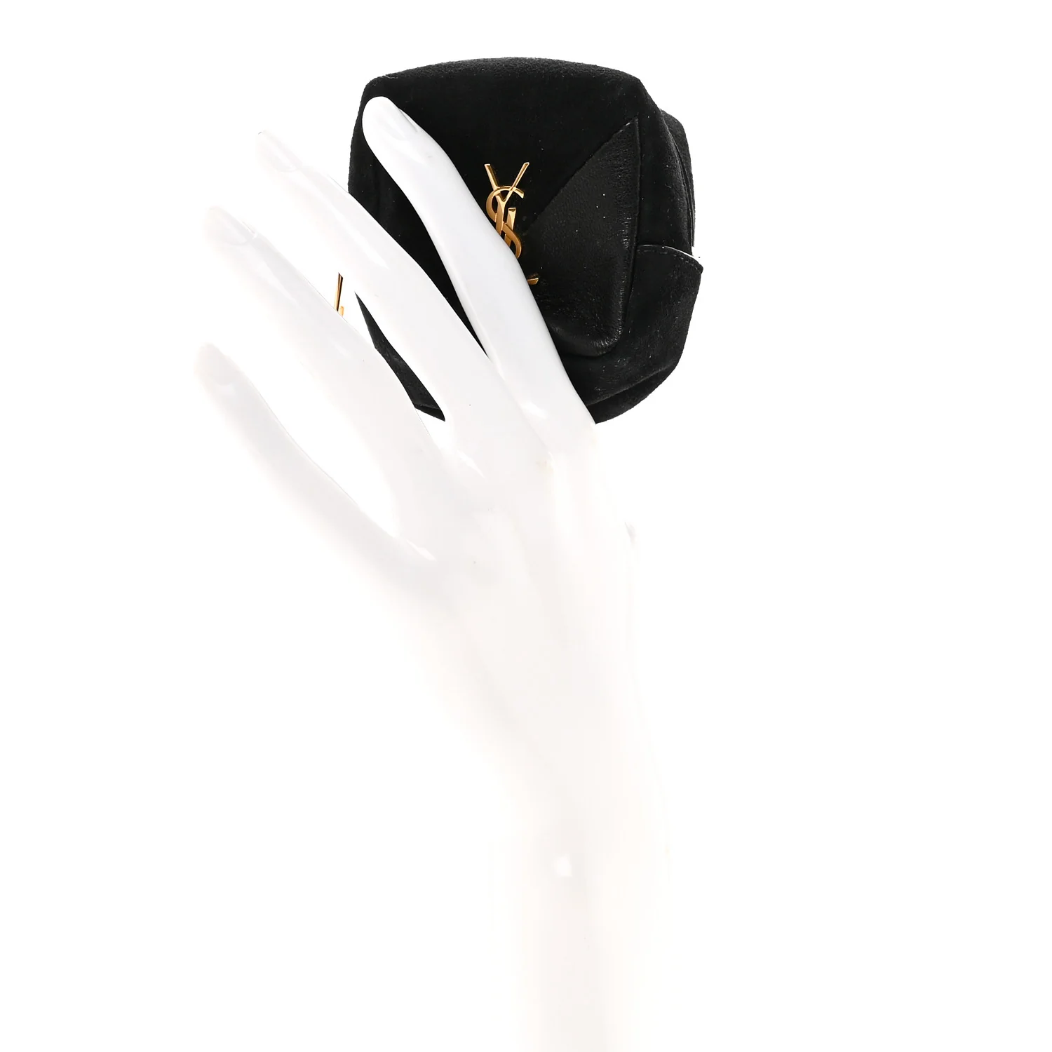 Suede Lambskin Jaime Cube Charm Keychain Black - Image 2