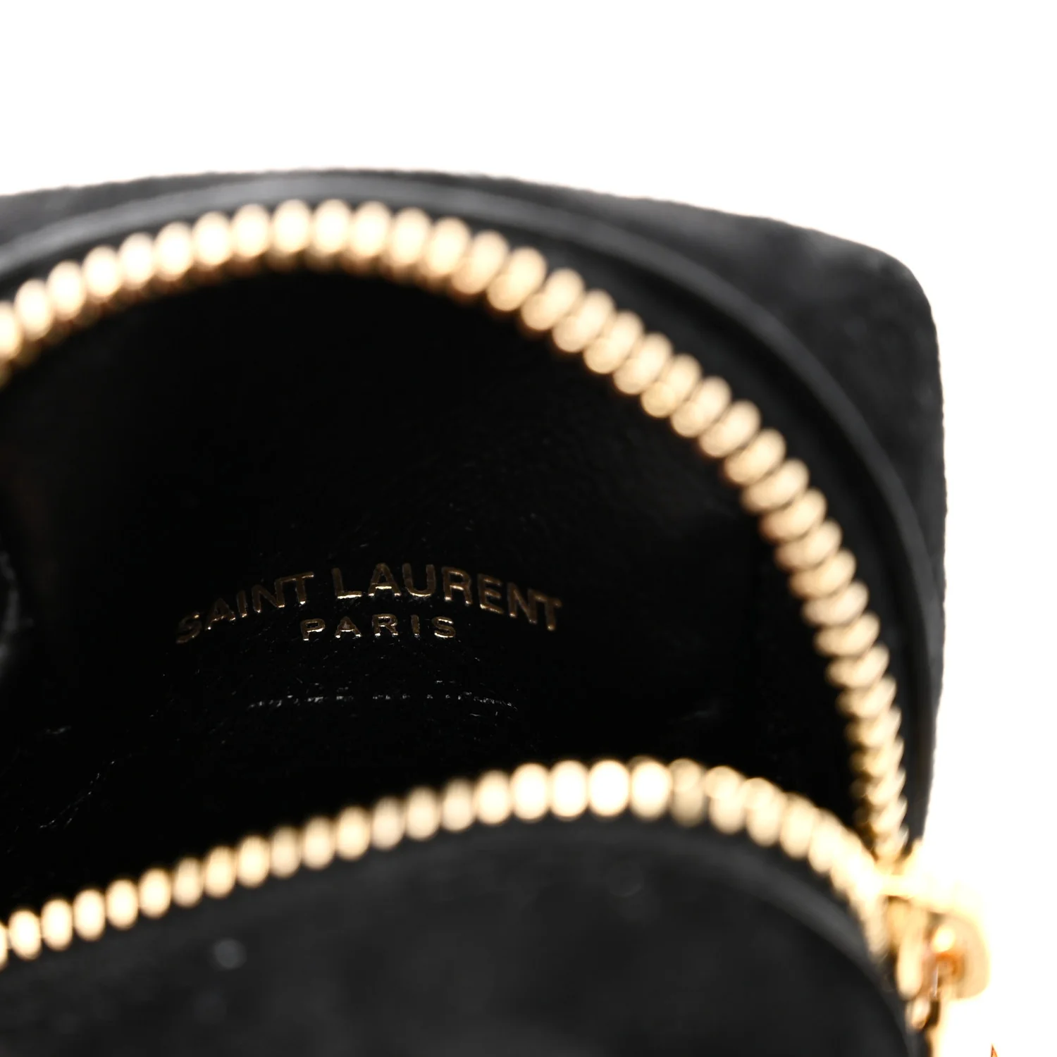 Suede Lambskin Jaime Cube Charm Keychain Black - Image 6