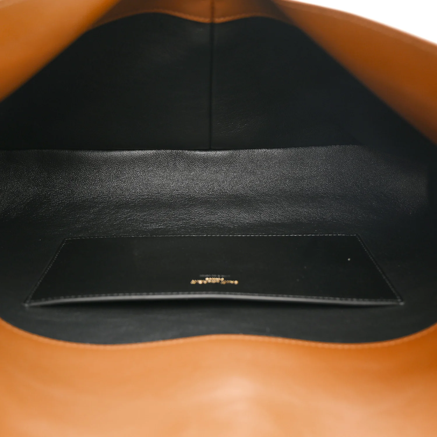 Suede Large Cassandre Pouch On Chain Caramel Cognac - Image 5