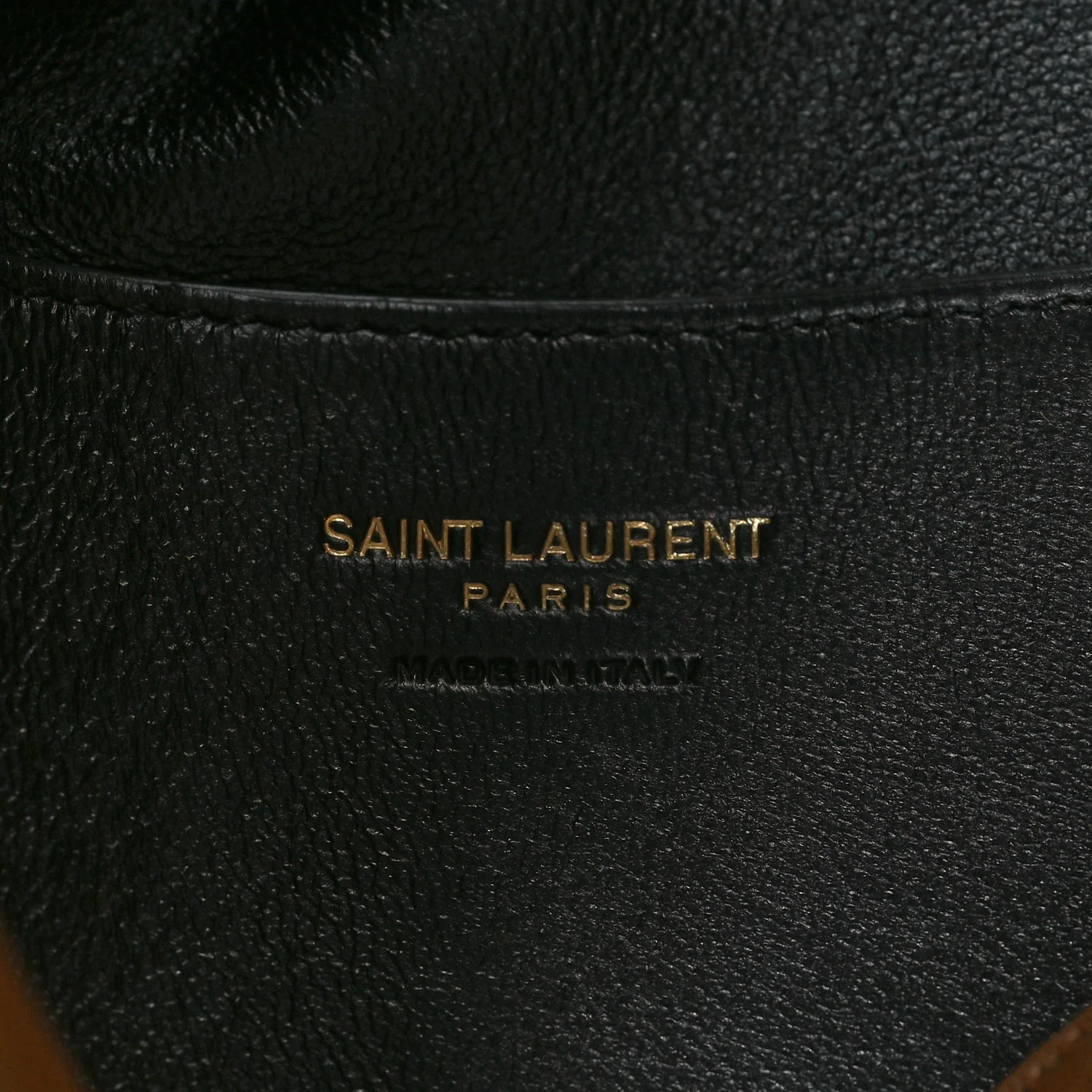 Suede Large Cassandre Pouch On Chain Caramel Cognac - Image 6
