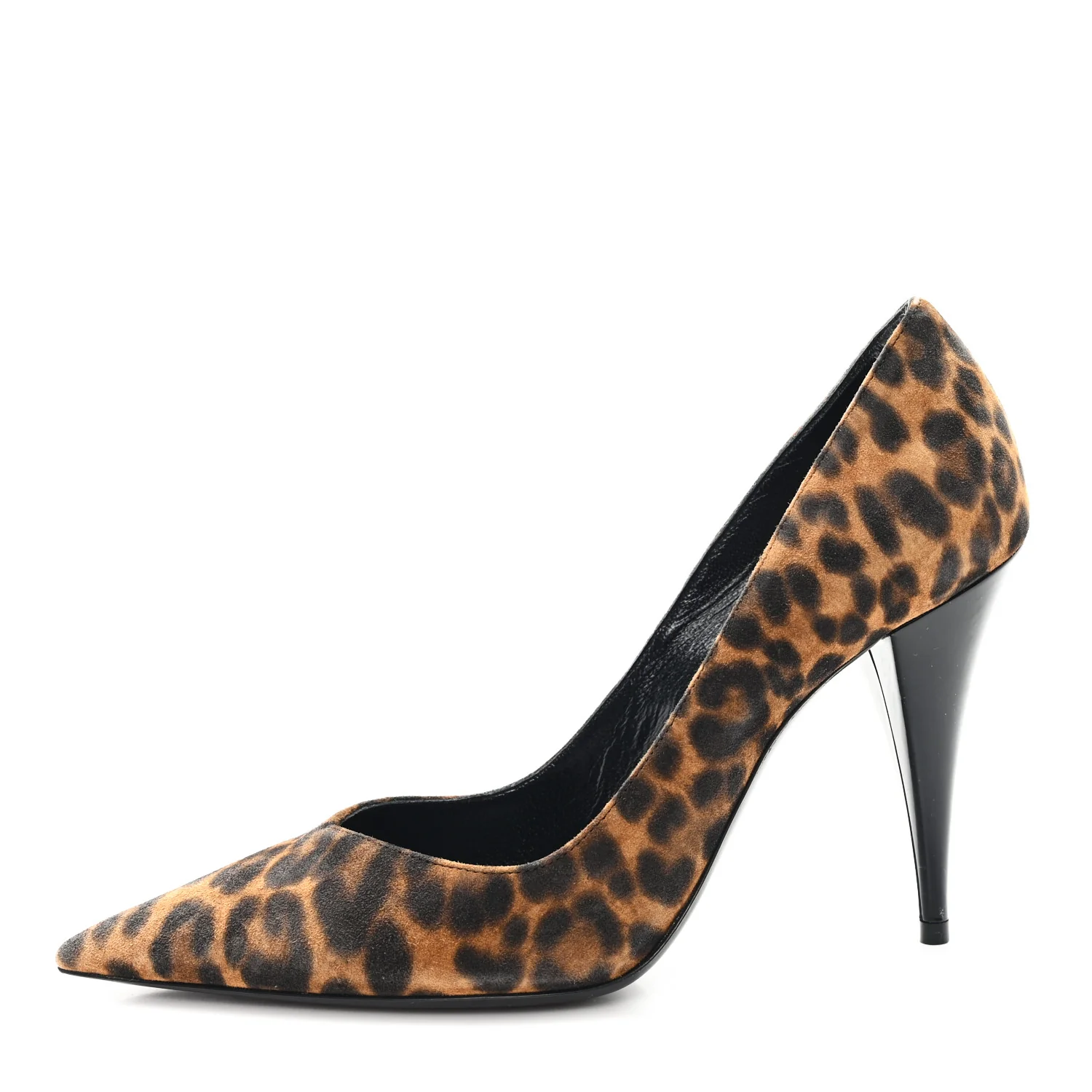 Suede Leopard Printed Anja Pumps 37.5 Natural Coffee