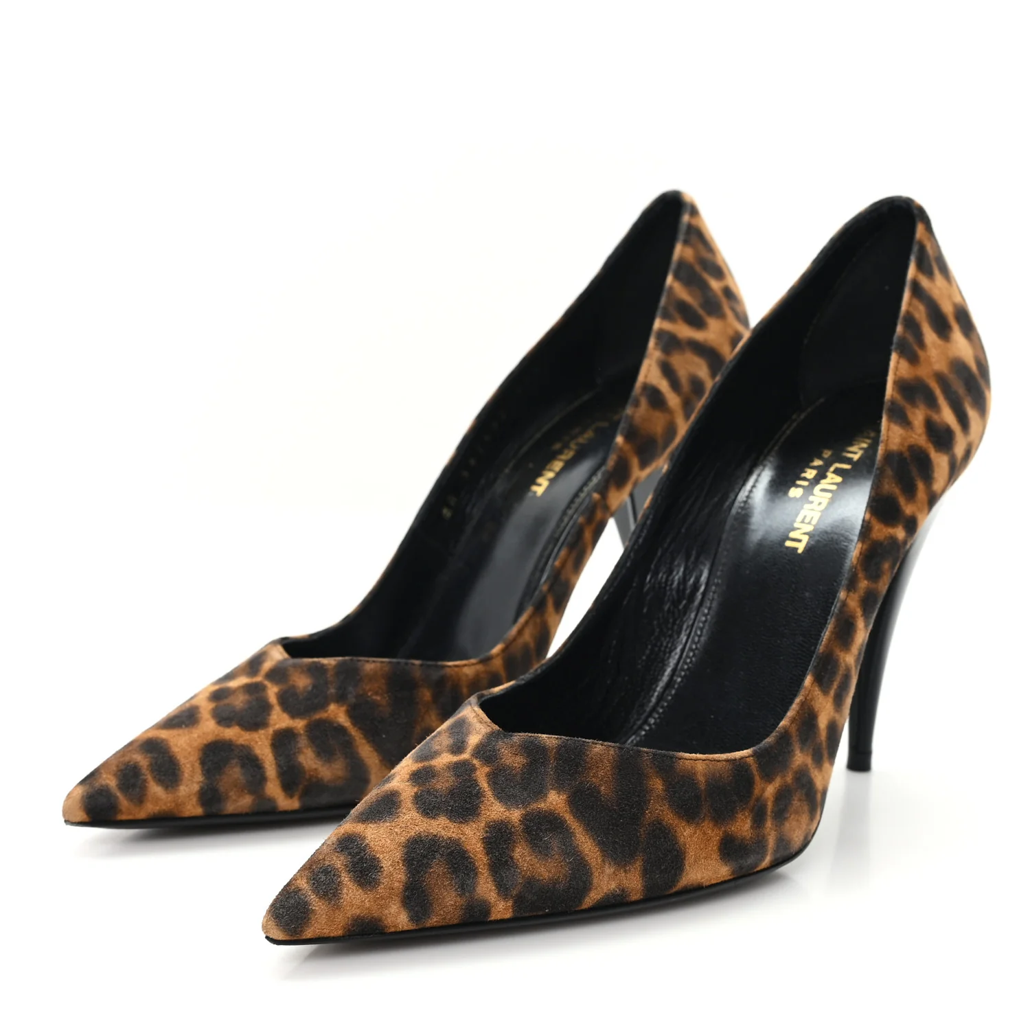 Suede Leopard Printed Anja Pumps 37.5 Natural Coffee - Image 4