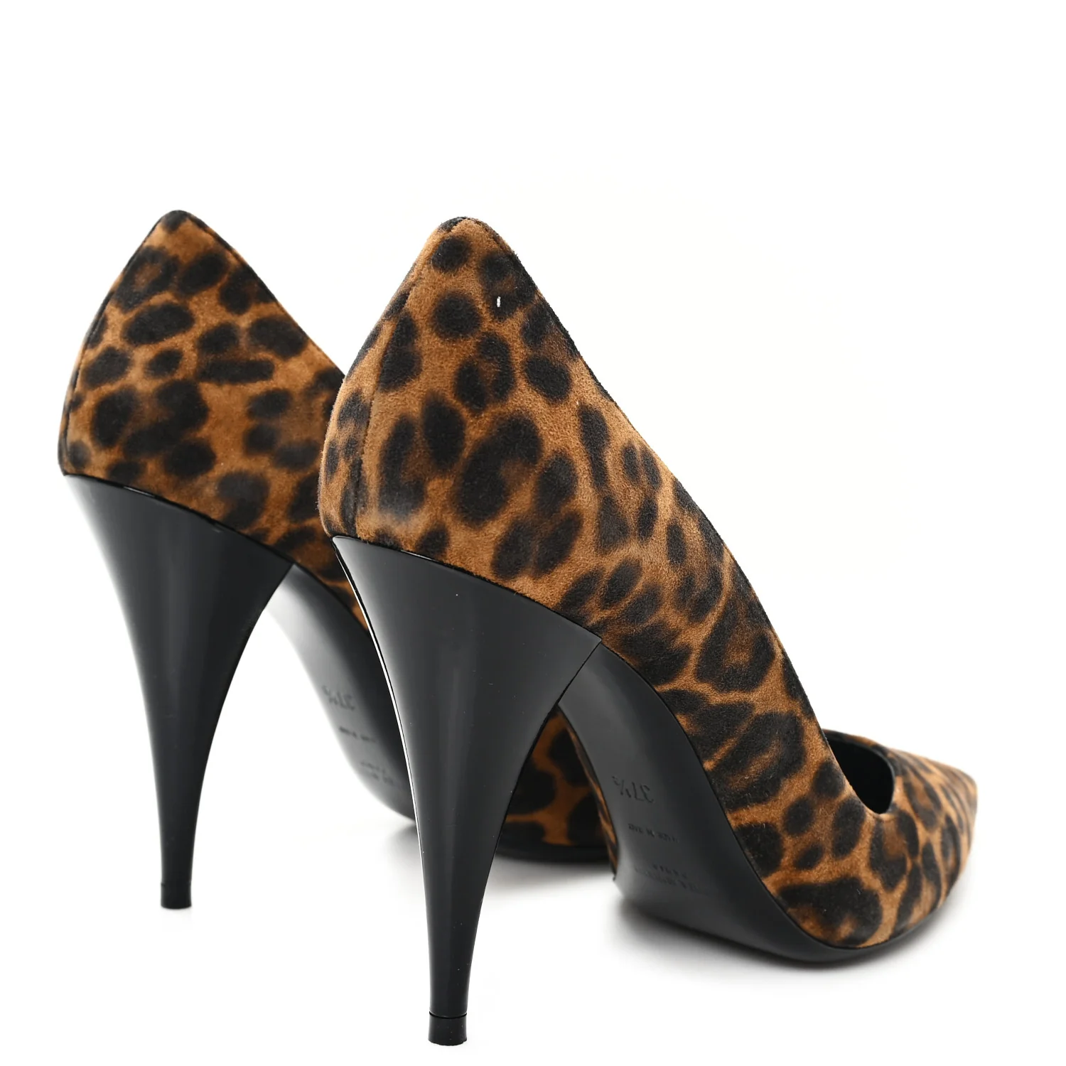 Suede Leopard Printed Anja Pumps 37.5 Natural Coffee - Image 5
