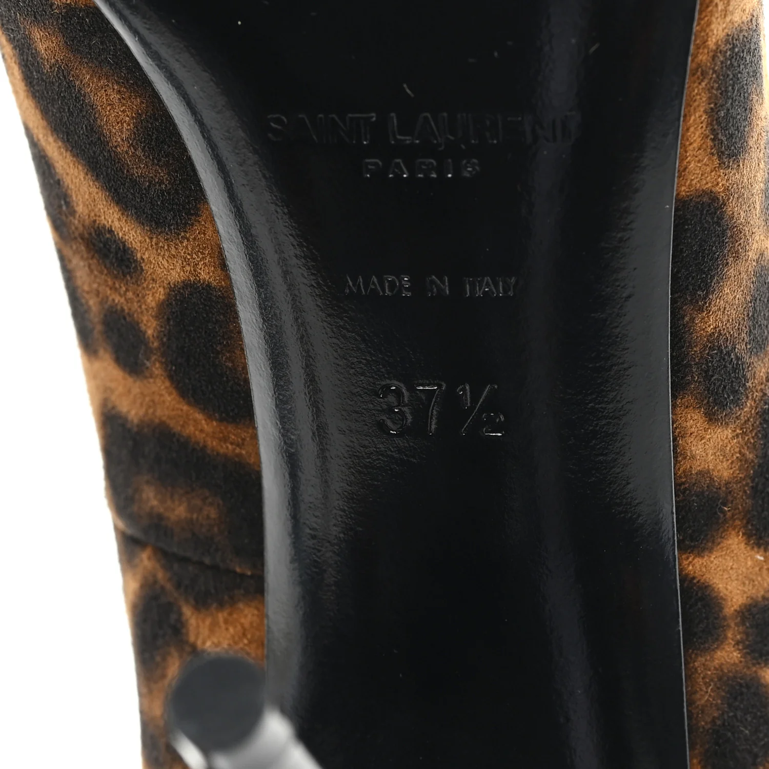 Suede Leopard Printed Anja Pumps 37.5 Natural Coffee - Image 7