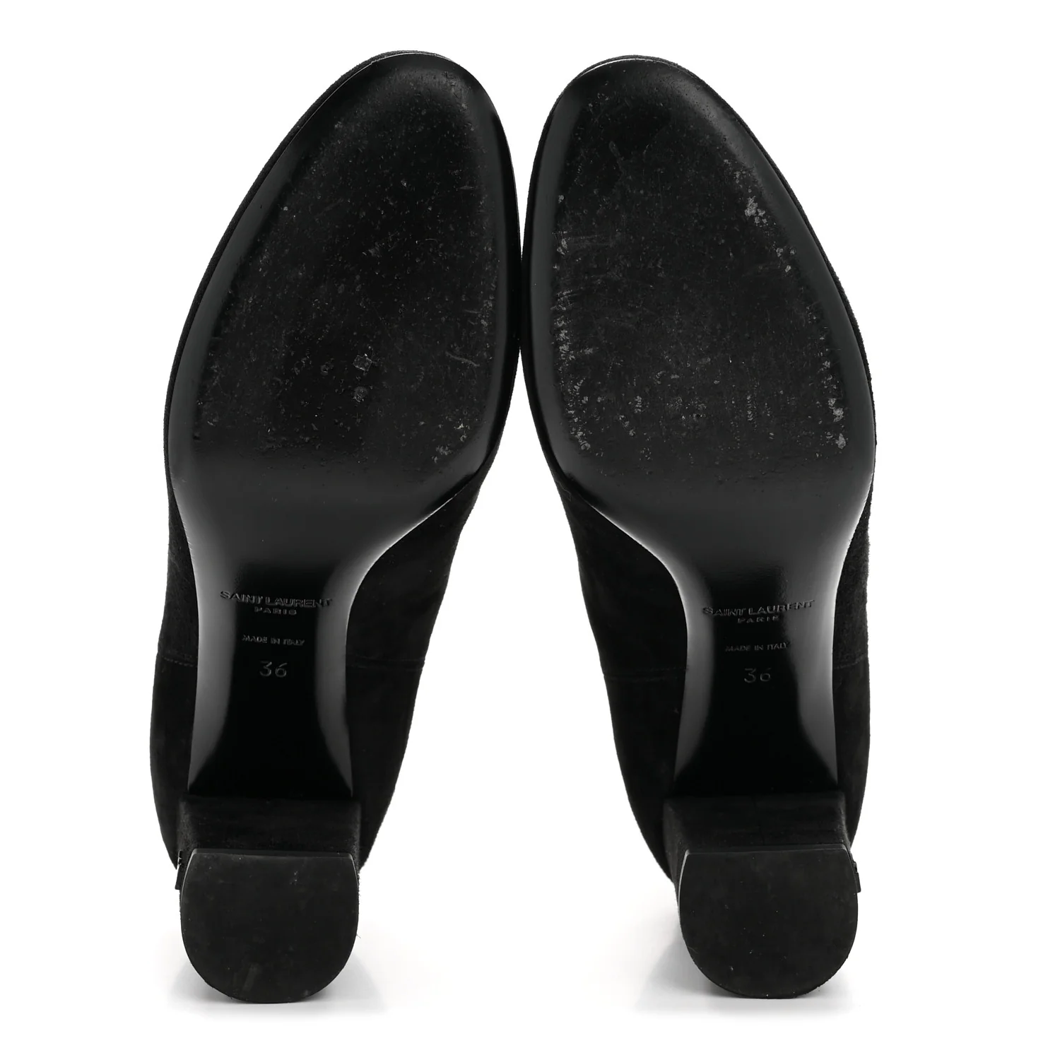 Suede Loulou Pin Booties 36 Black - Image 11
