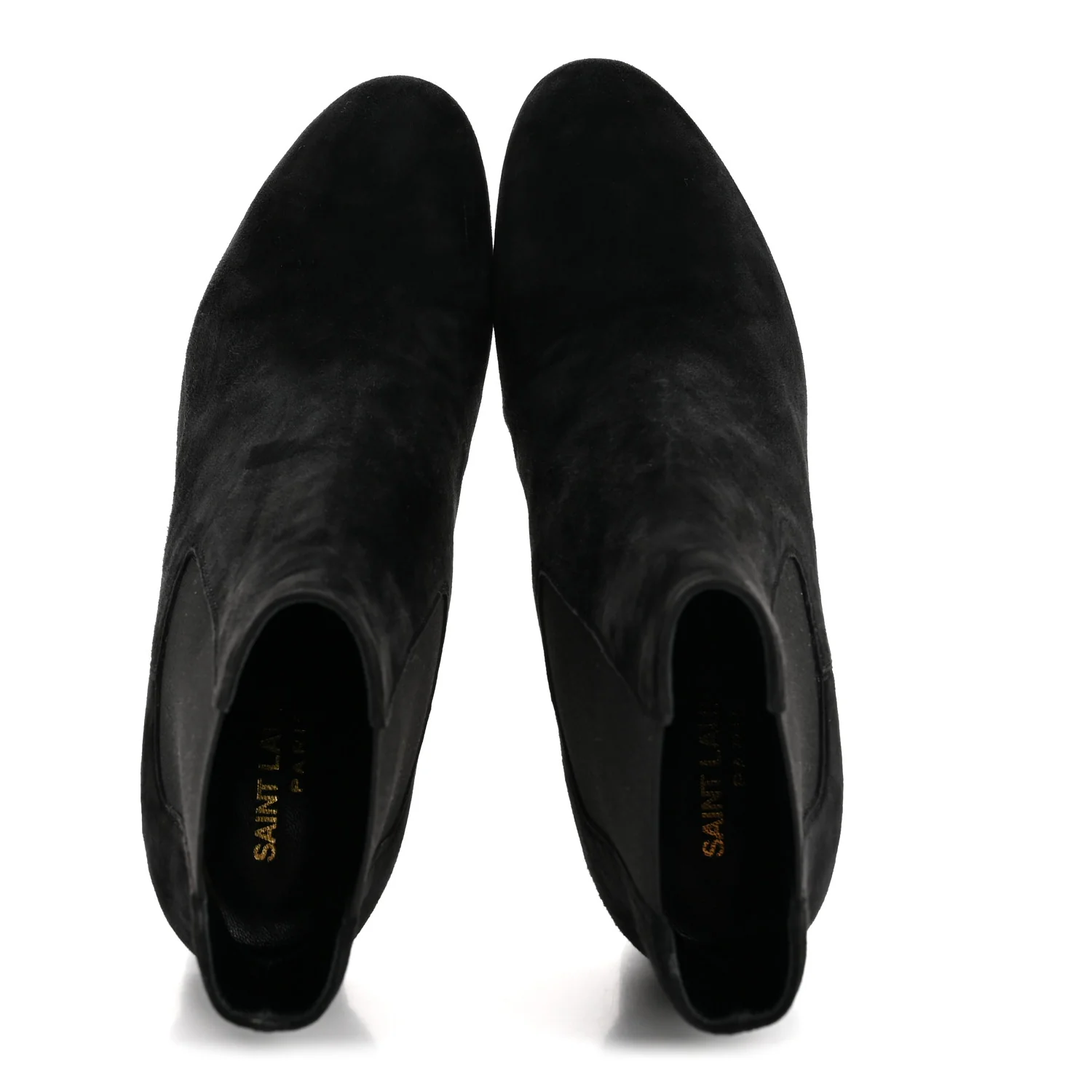 Suede Loulou Pin Booties 36 Black - Image 4