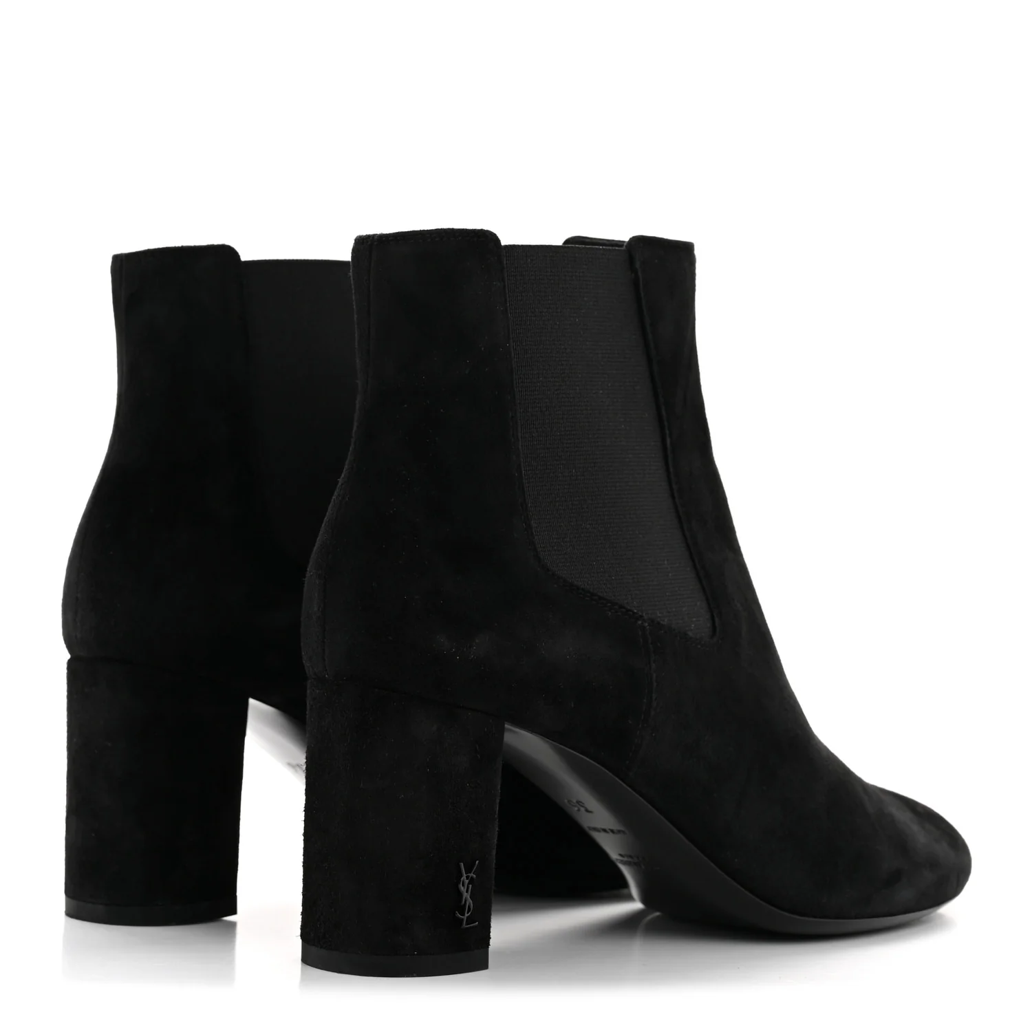 Suede Loulou Pin Booties 36 Black - Image 9