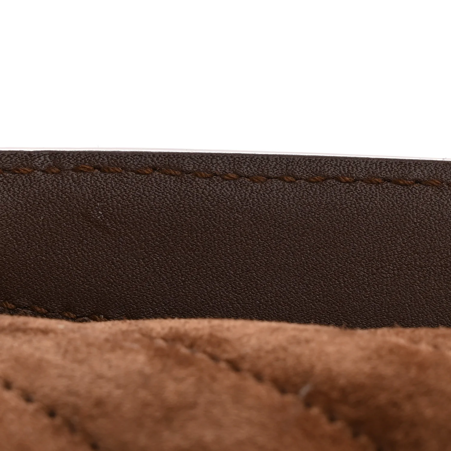 Suede Matelasse Chevron Monogram Medium College Bag Bark Brown - Image 11