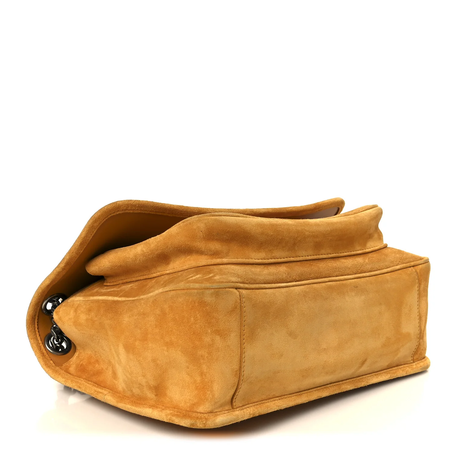 Suede Monogram Medium Niki Chain Satchel Cheddar - Image 4