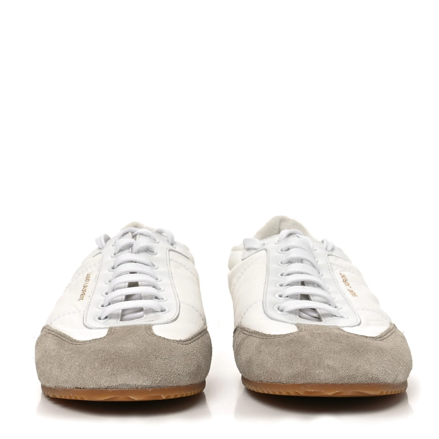 Suede Nylon Aston Sneakers 40 White Green - Image 3