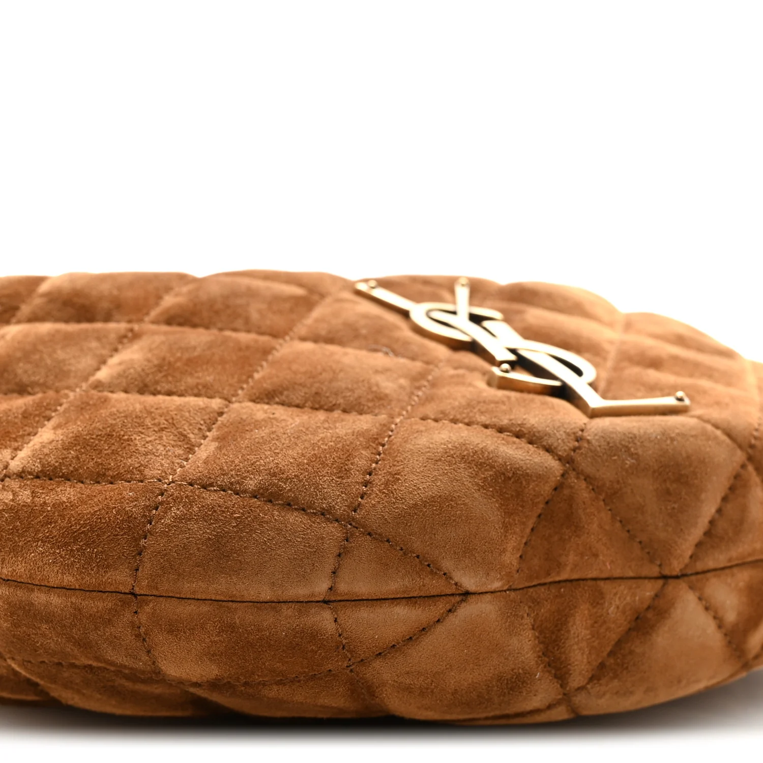 Suede Quilted Icarino Bag Cognac - Image 8