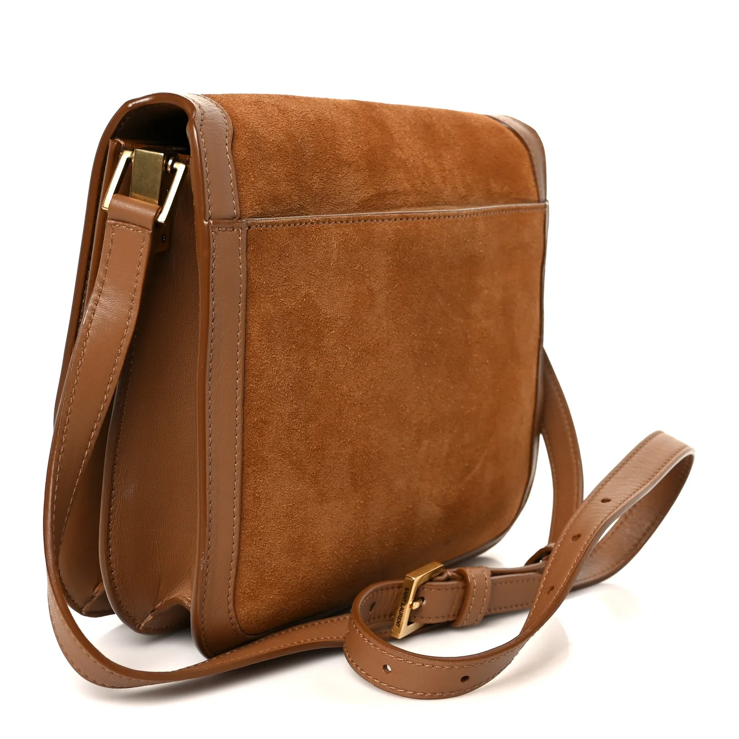 Suede Smooth Calfskin Monogram Medium Solferino Soft Satchel Cinnamon - Image 3