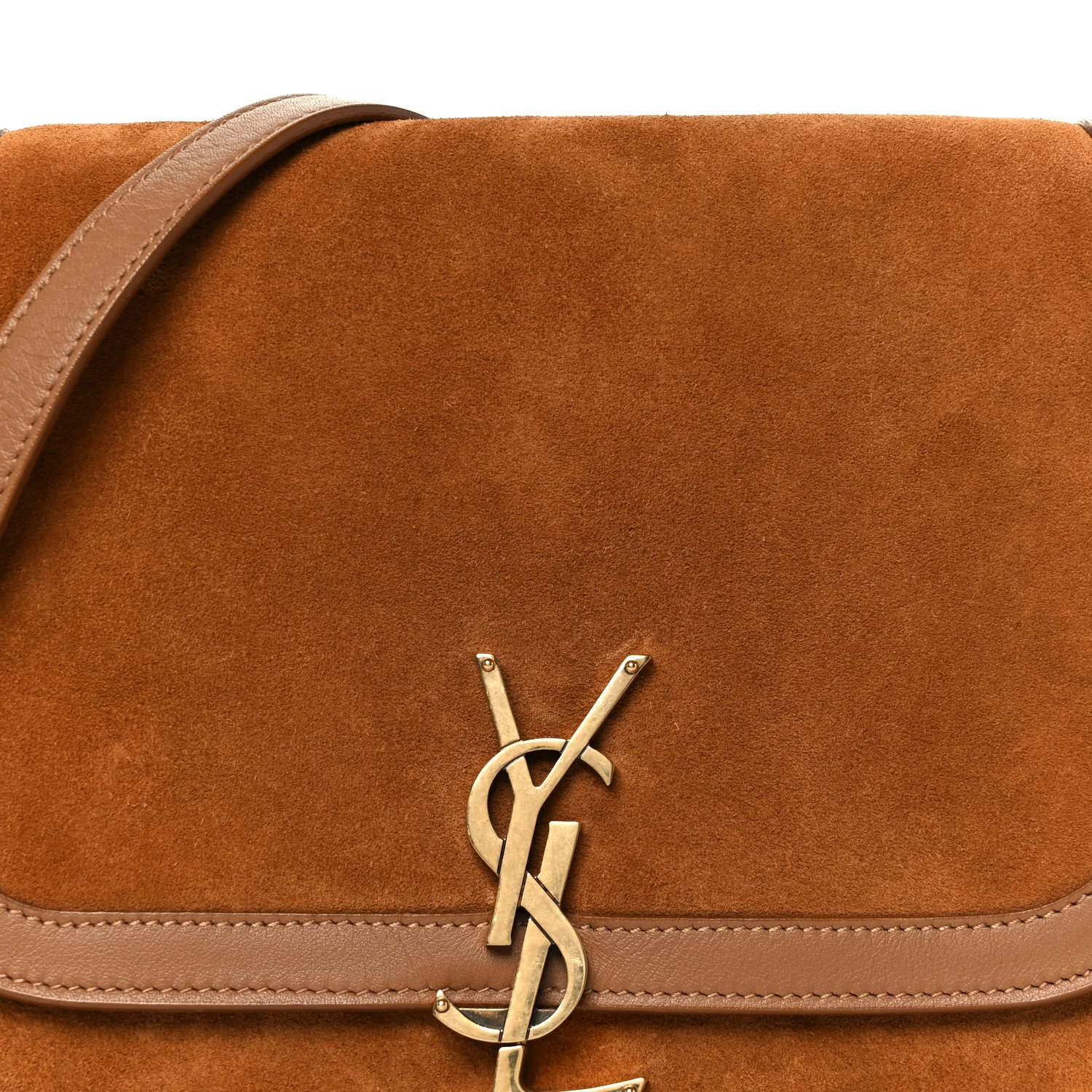 Suede Smooth Calfskin Monogram Medium Solferino Soft Satchel Cinnamon - Image 9