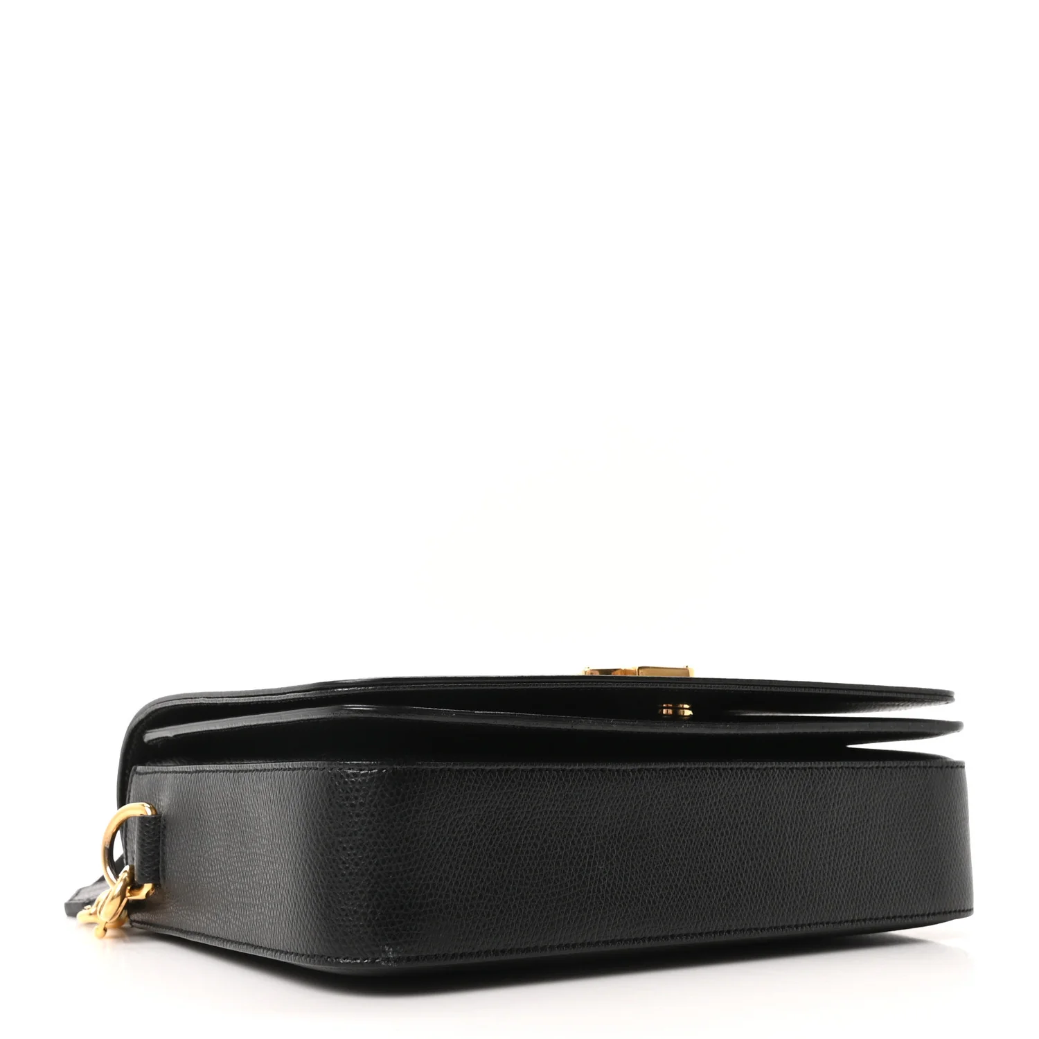 Textured Calfskin Medium Classic Monogram Universite Bag Black - Image 4