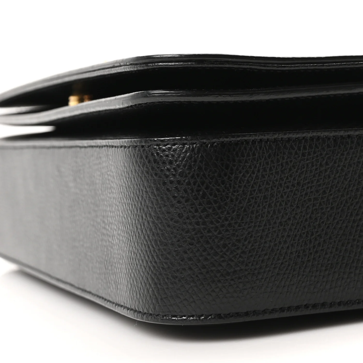 Textured Calfskin Medium Classic Monogram Universite Bag Black - Image 9