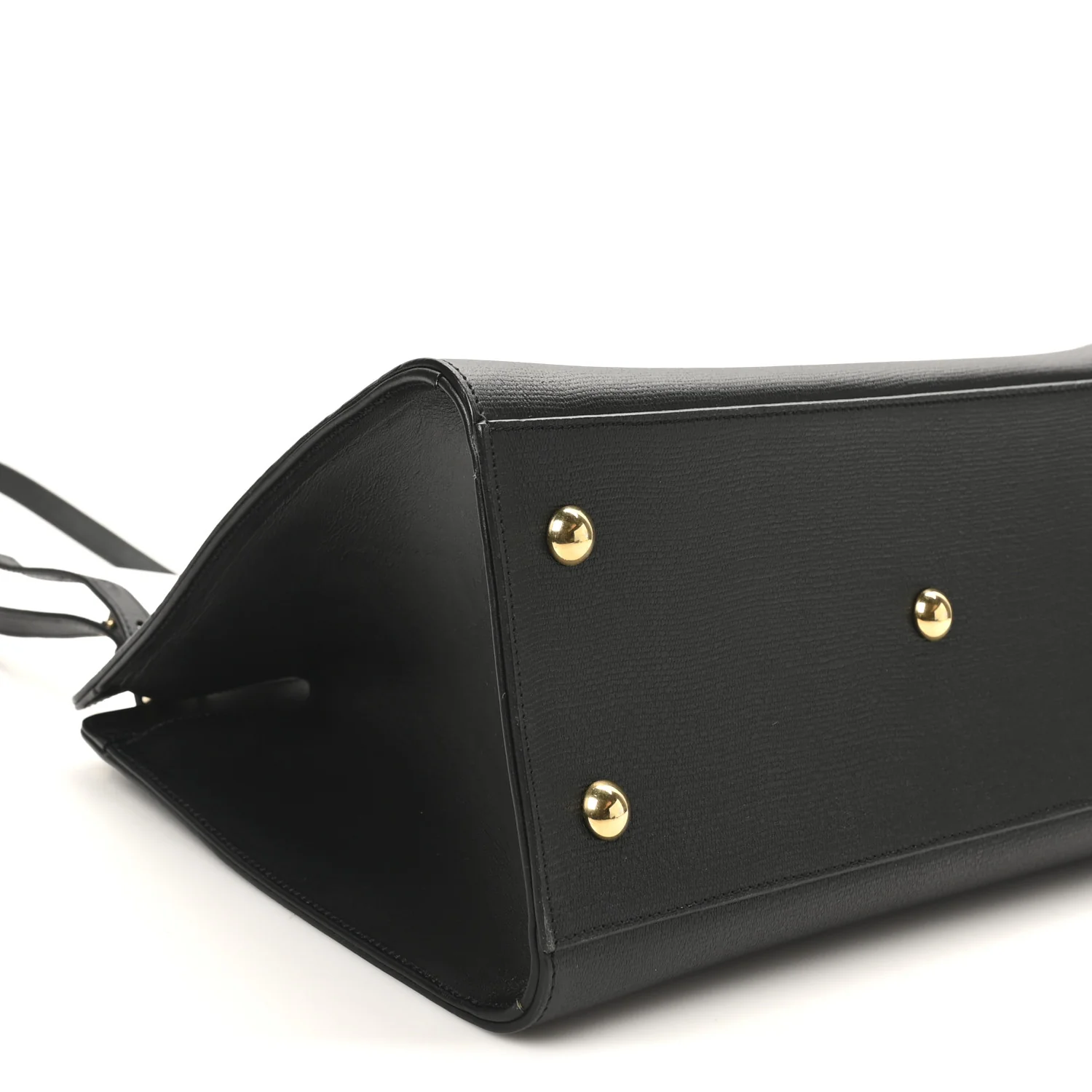 Textured Calfskin Medium Classic Y Cabas Black - Image 8