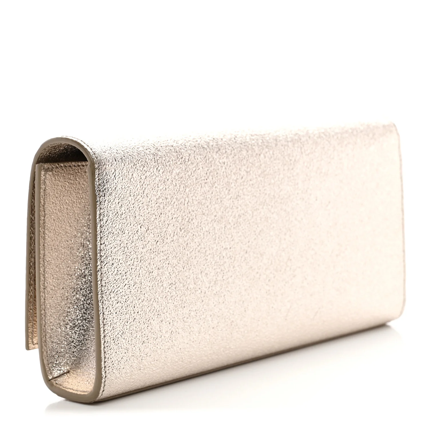 Textured Metallic Calfskin Classic Monogram Cassandre Clutch Pale Gold - Image 3