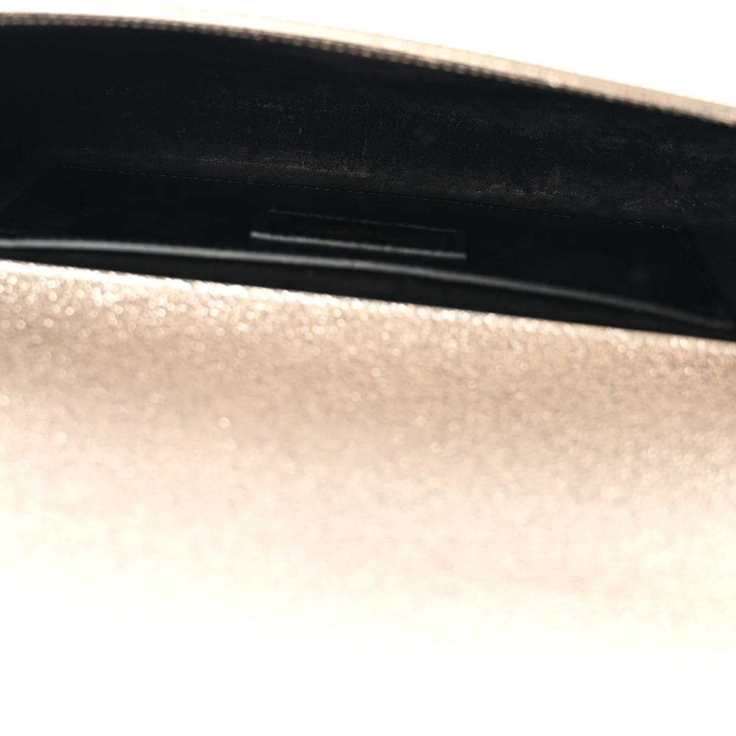 Textured Metallic Calfskin Classic Monogram Cassandre Clutch Pale Gold - Image 5